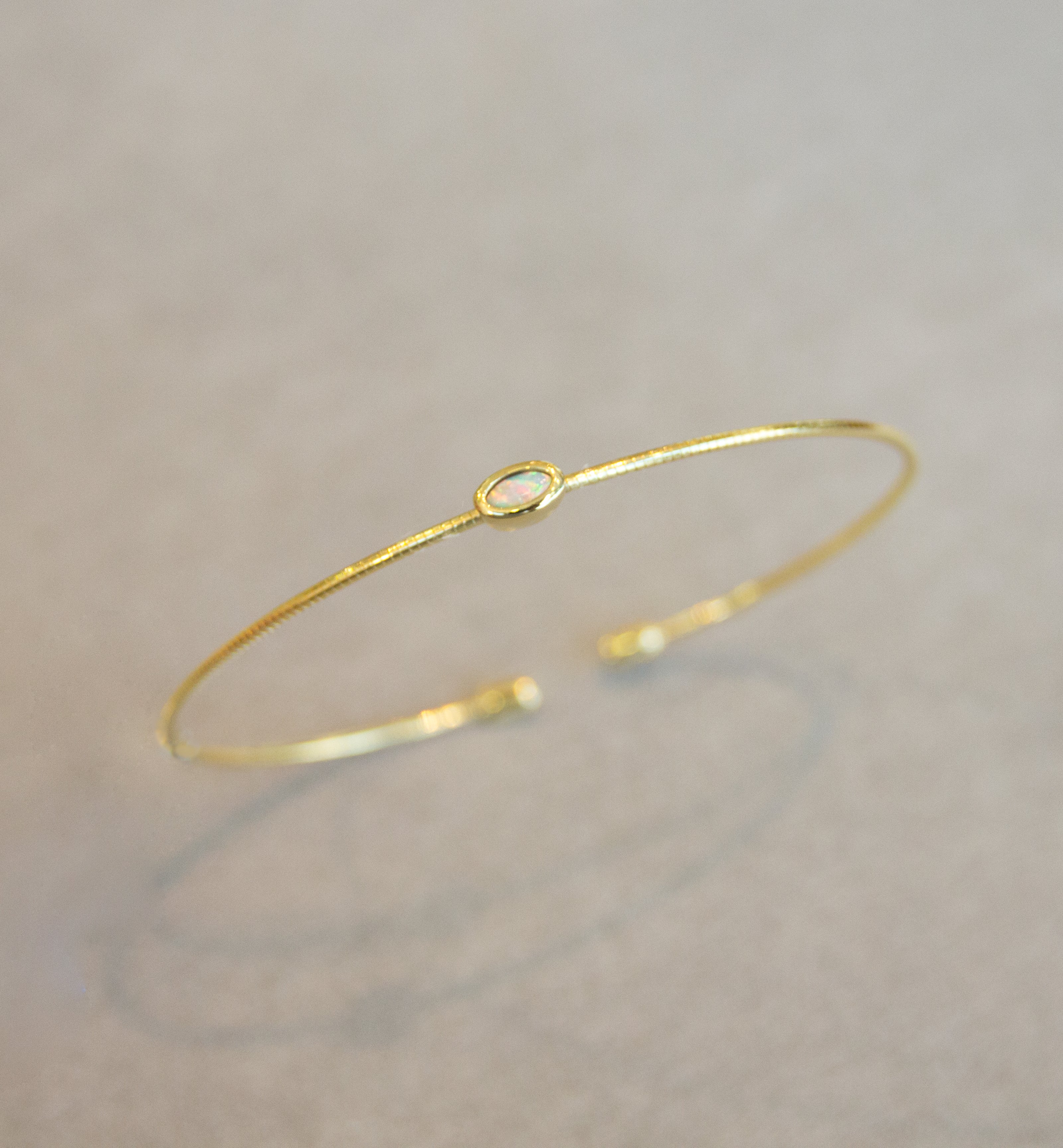 October Opal/Tourmaline Birthstone Bangle