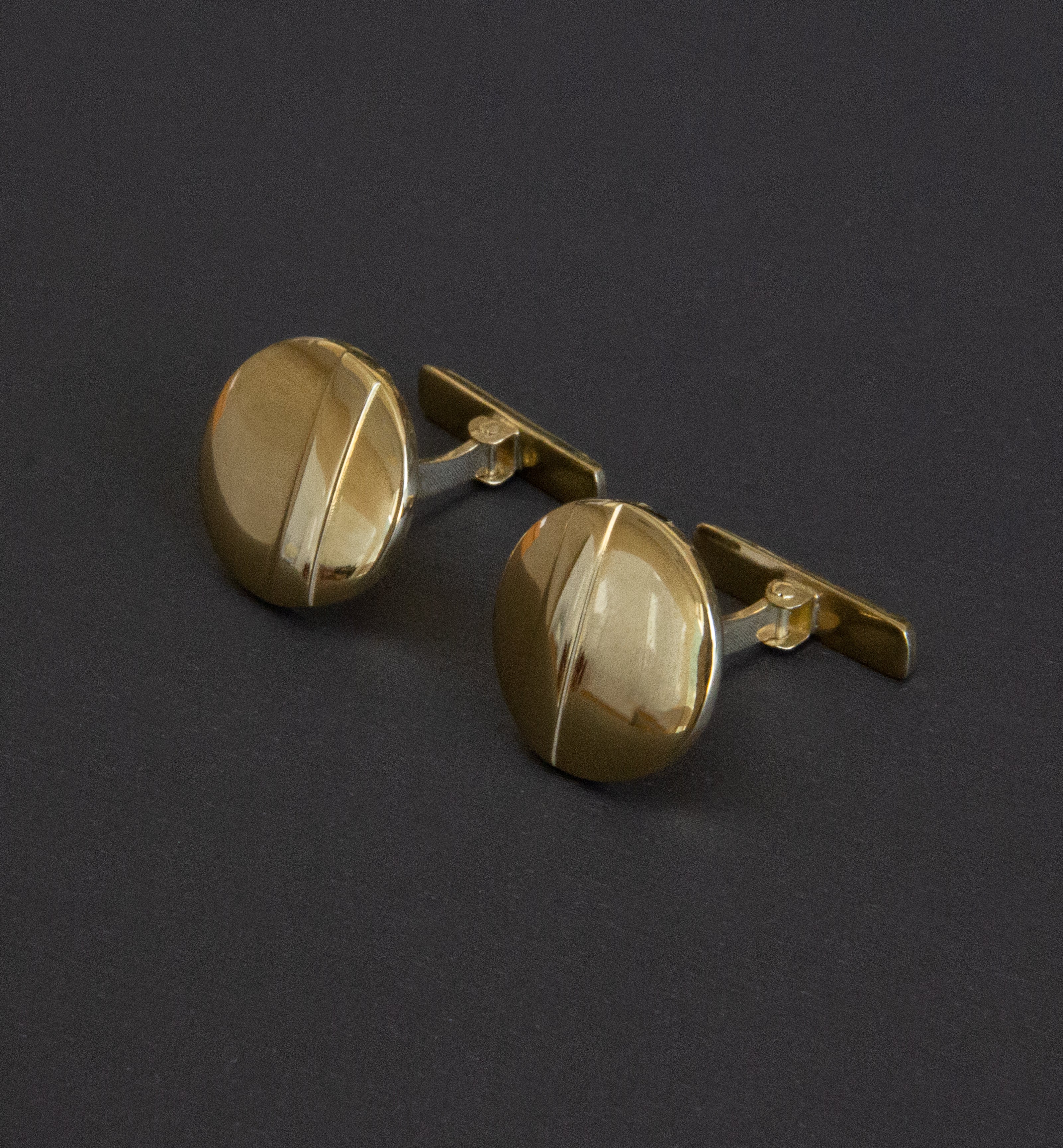 18ct Yellow Gold Circle Design Cufflinks