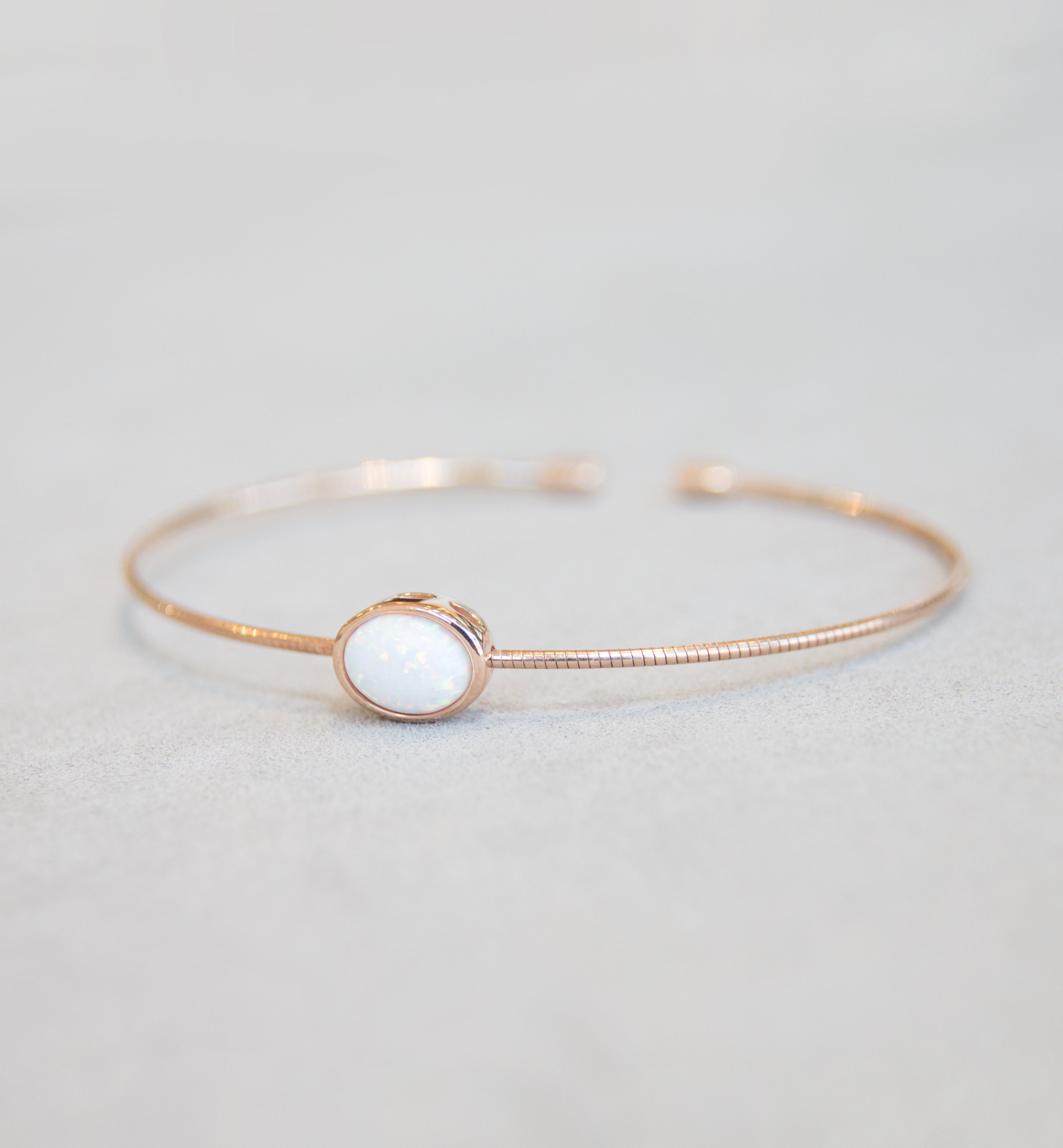 October Opal/Tourmaline Birthstone Bangle