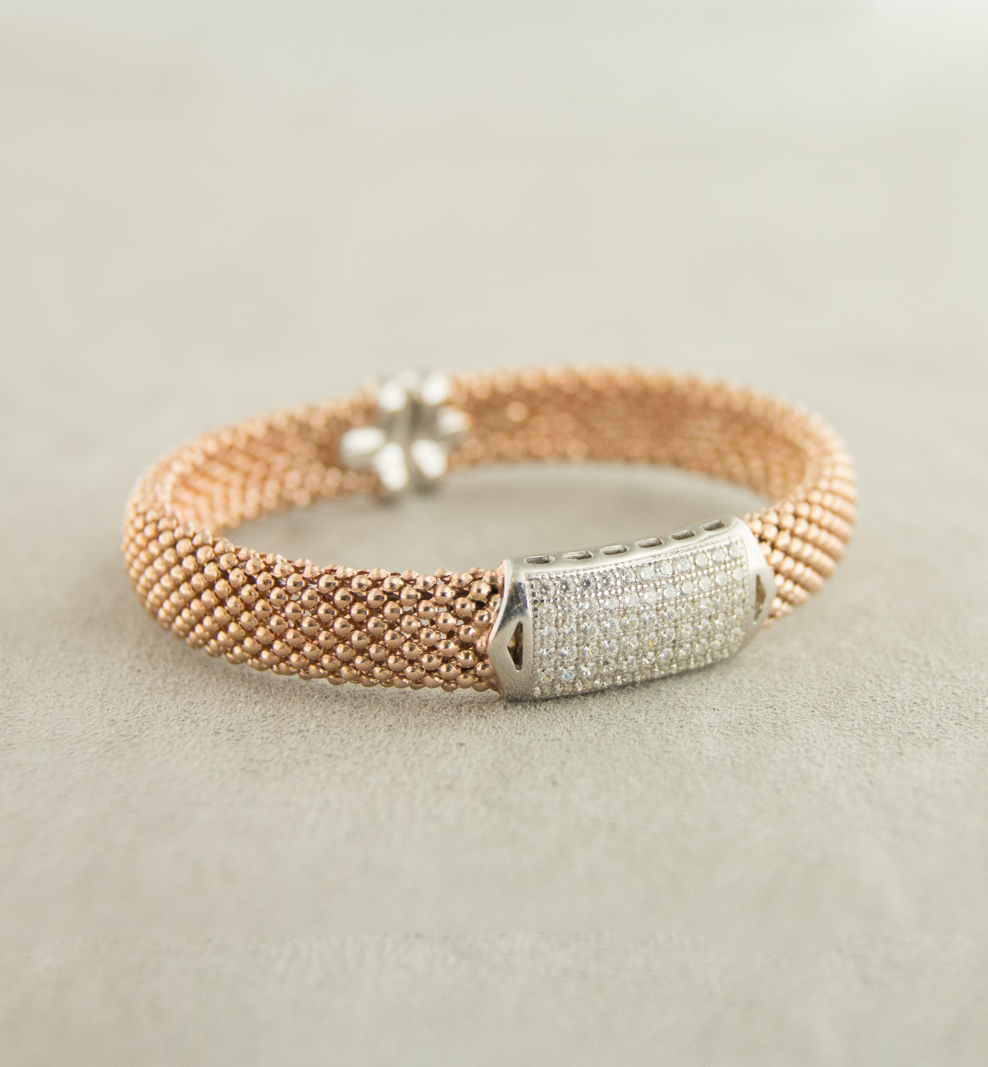 Silver 925 Bangle with Cubic Zircon