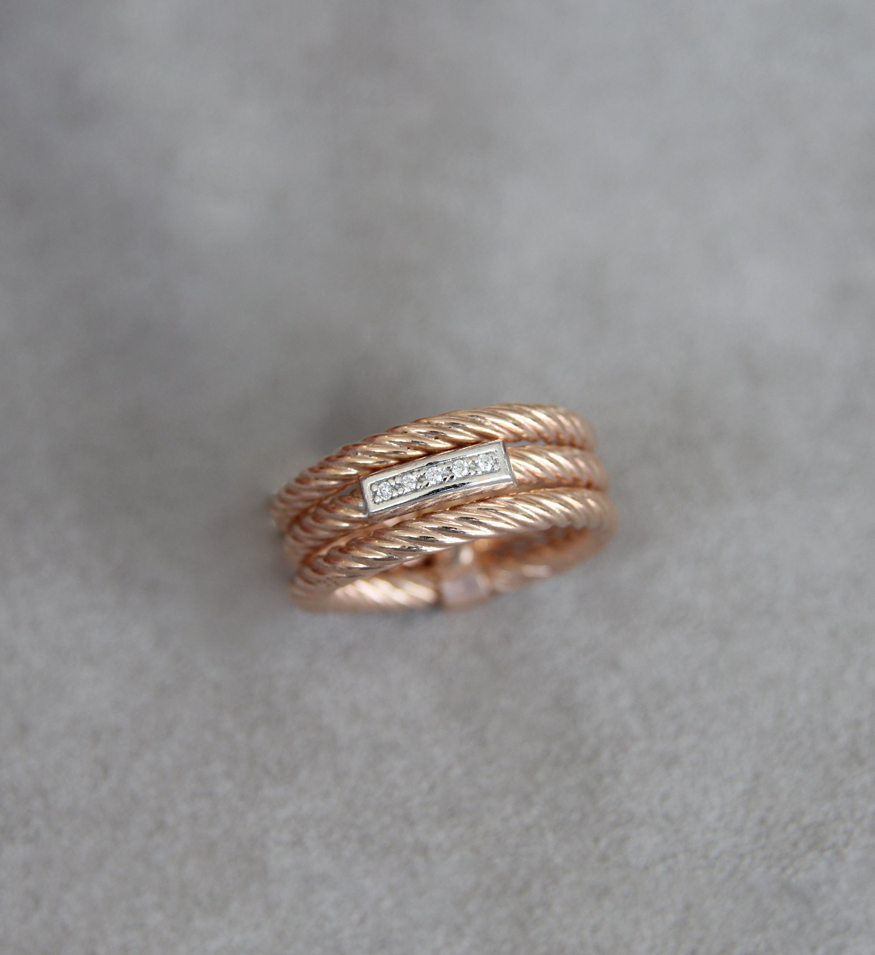 Silver 925 Rose Gold Ring