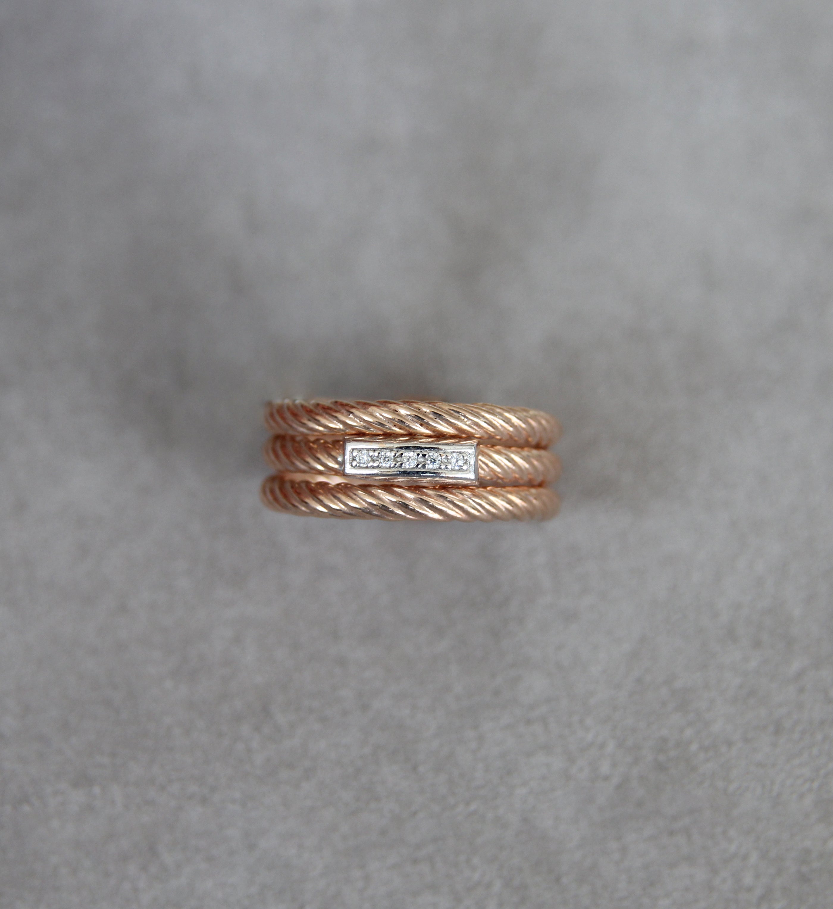 Silver 925 Rose Gold Ring