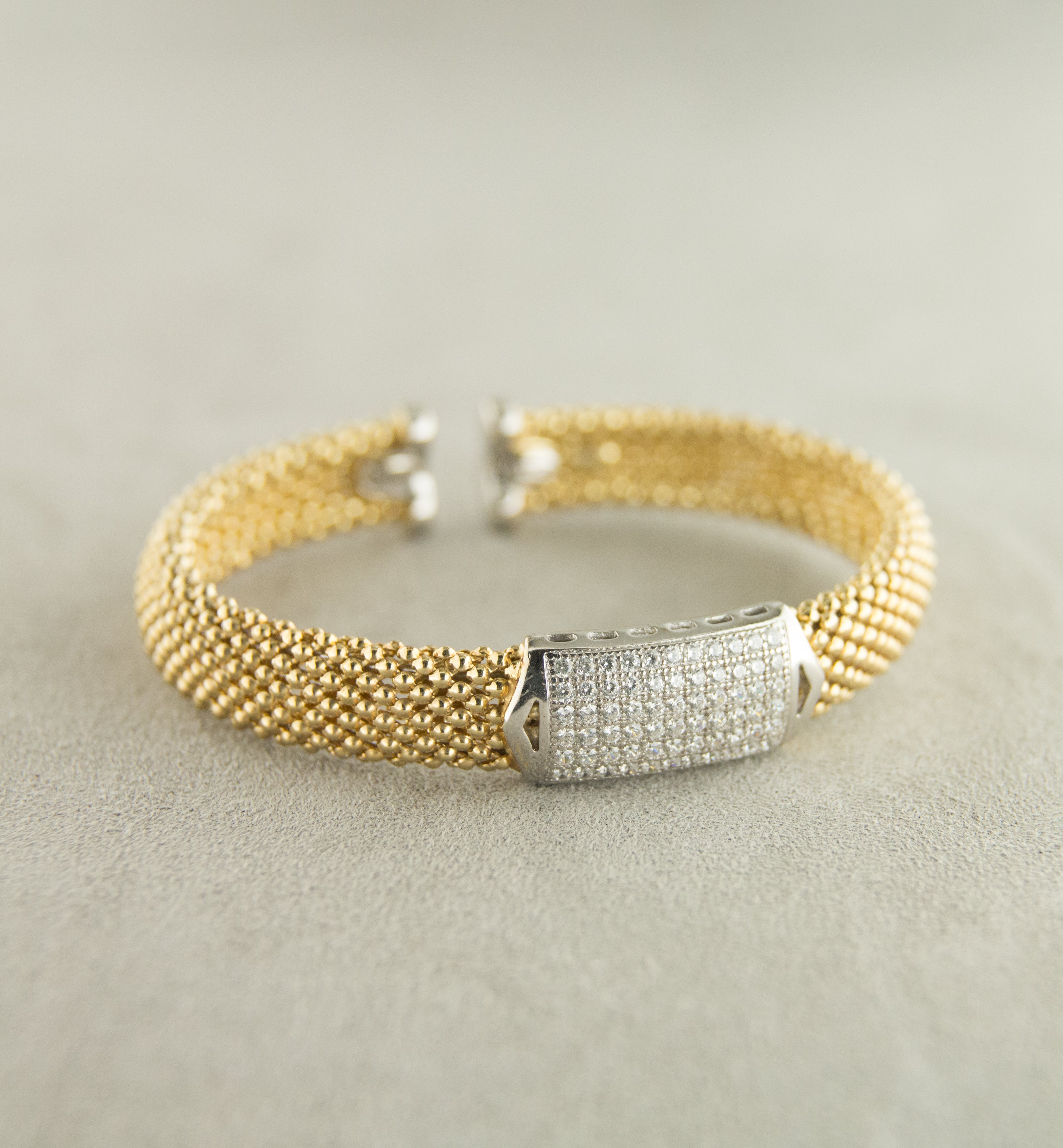 Silver 925 Bangle with Cubic Zircon