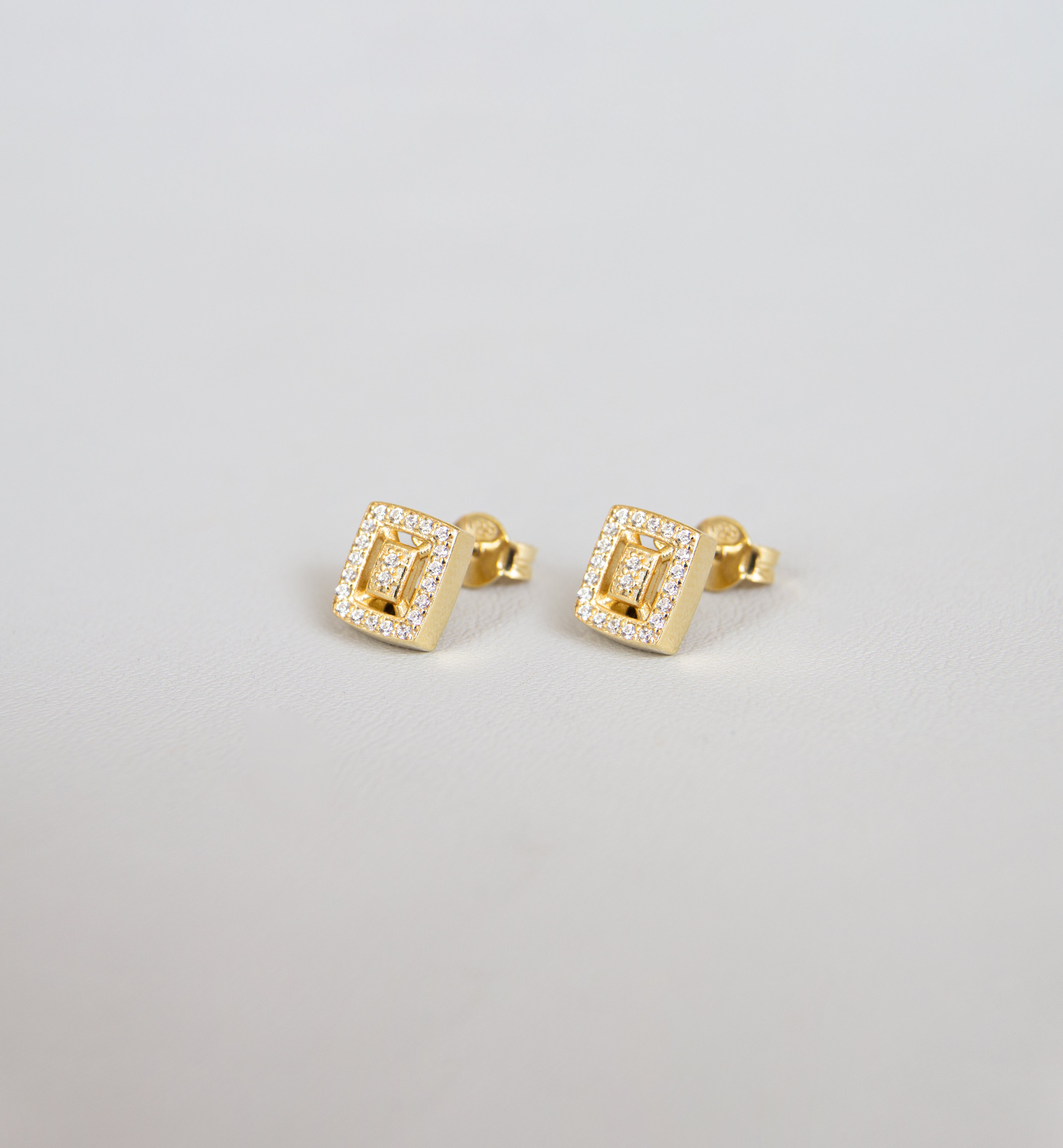Silver 925 Rectangular Earrings