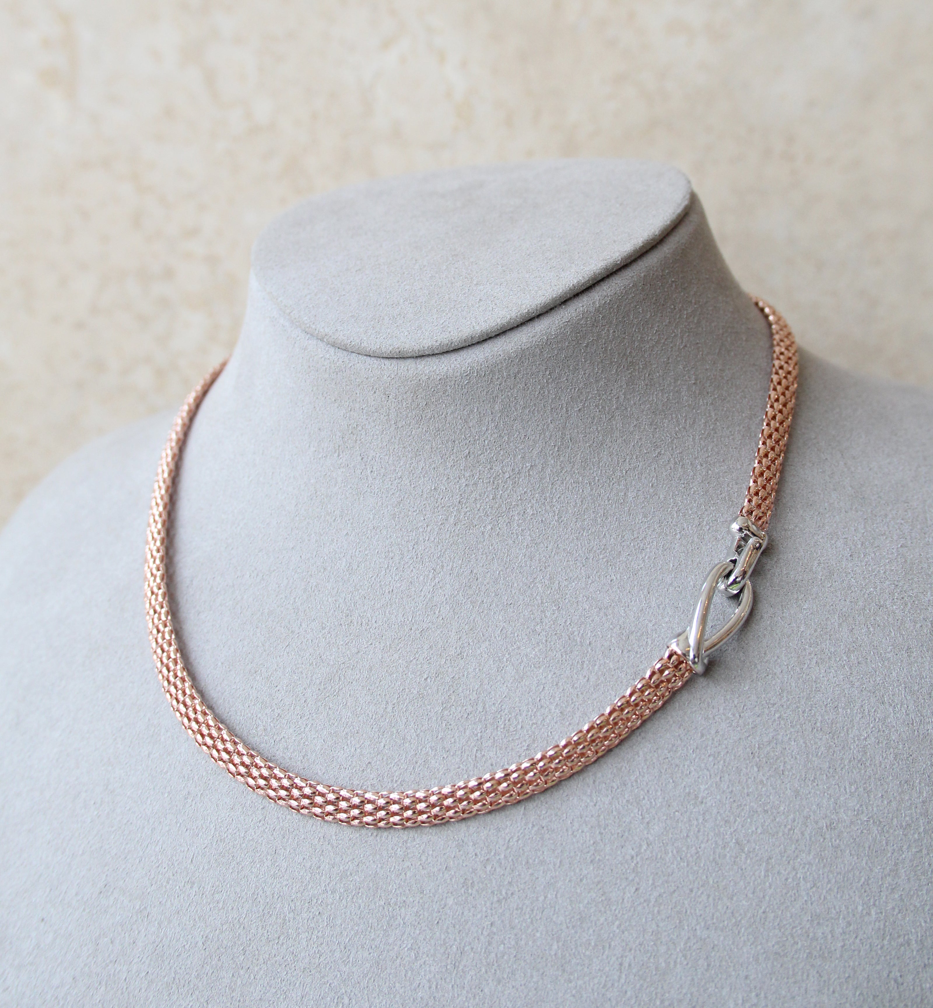 Silver 925 Rose Gold Necklace