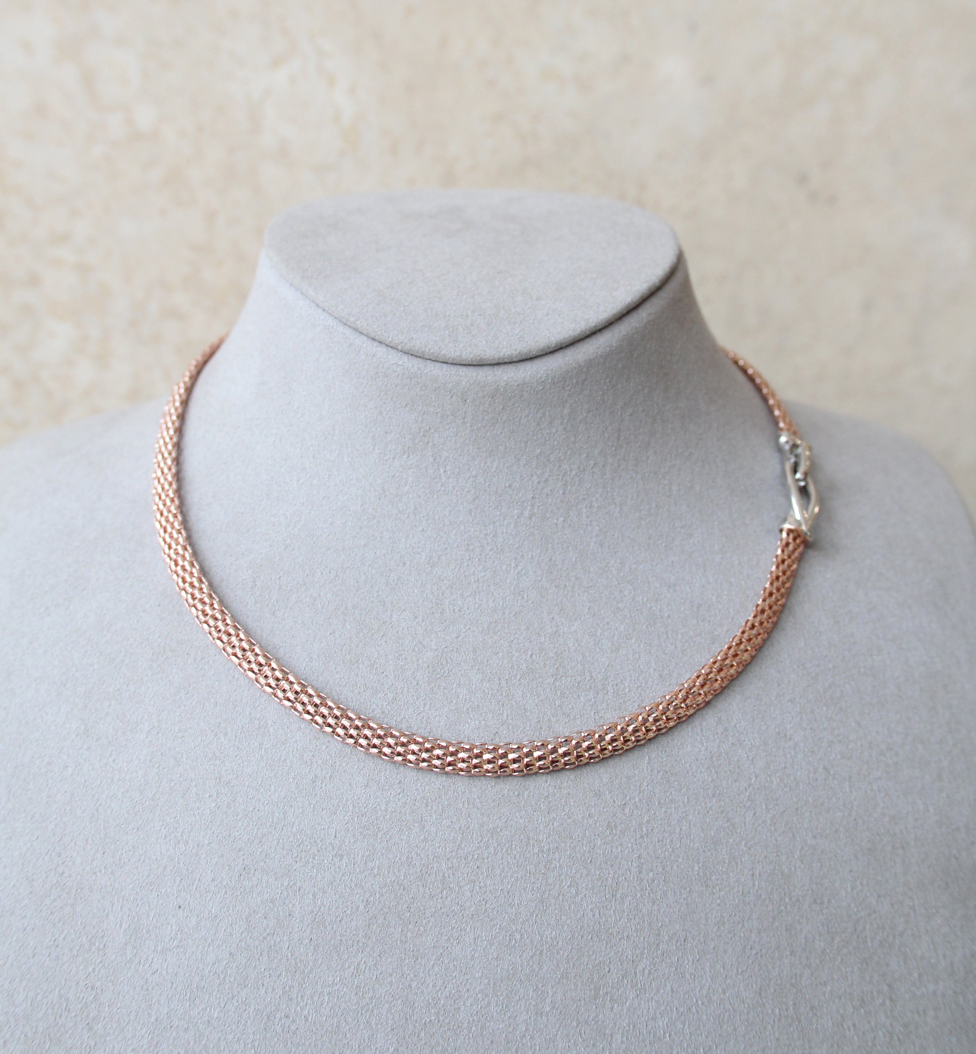 Silver 925 Rose Gold Necklace