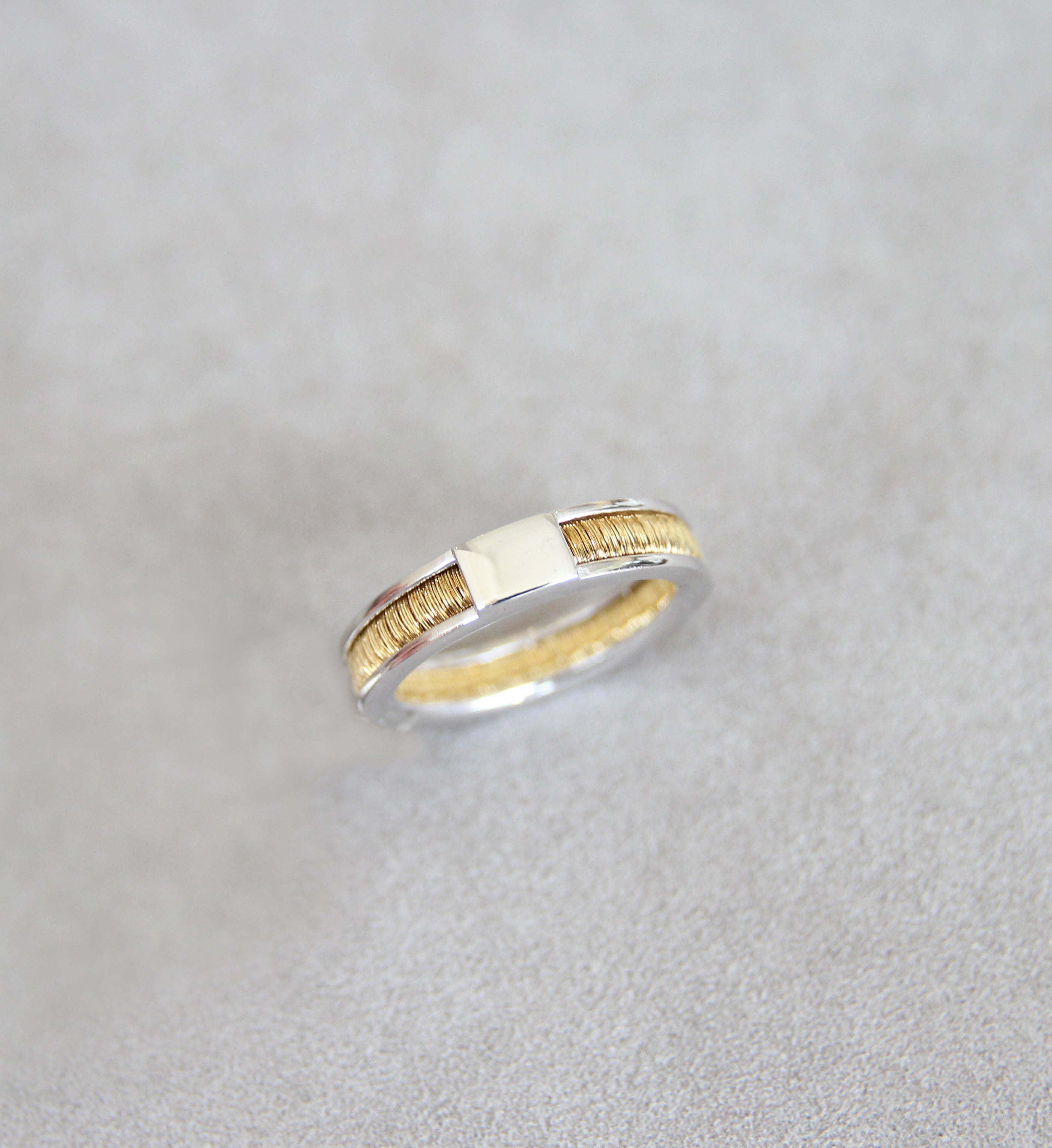 Silver 925 Yellow Gold Ring