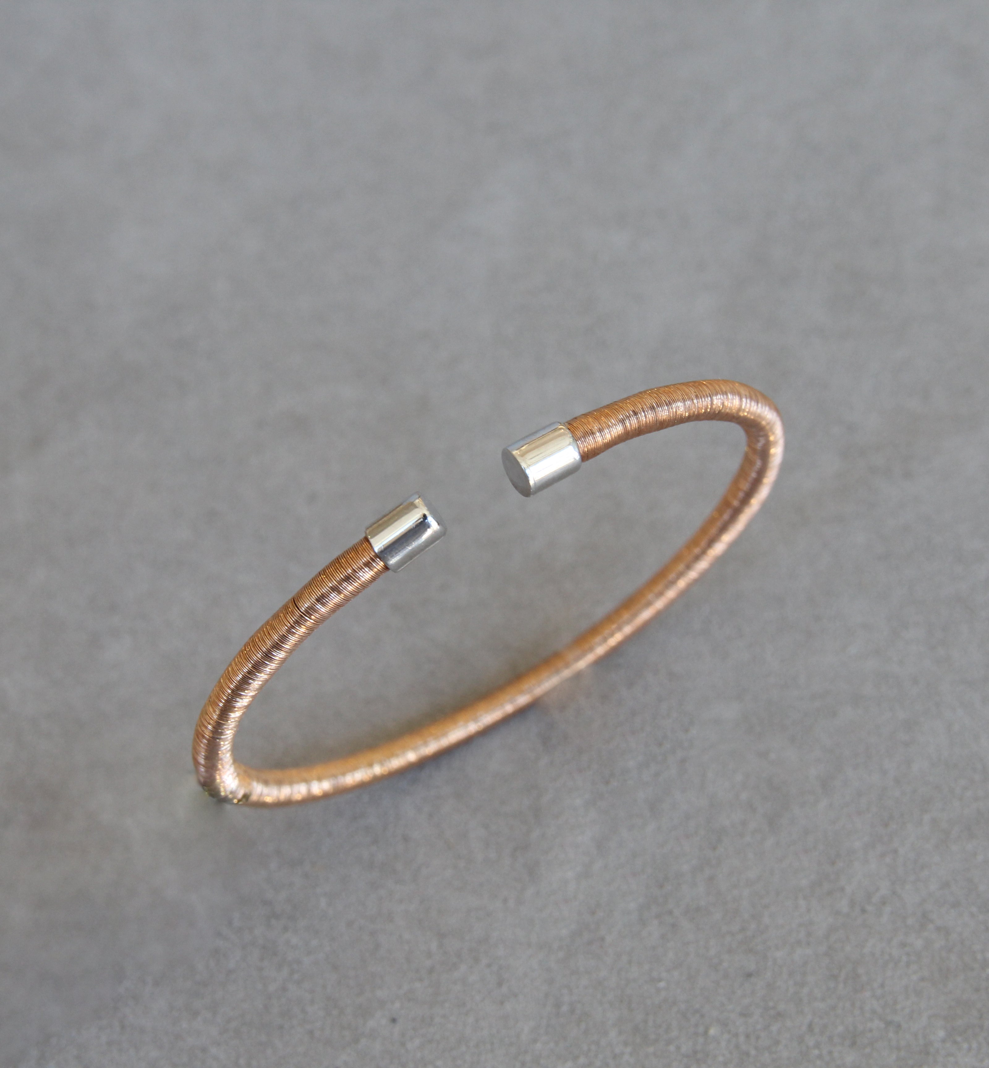 Silver 925 Rose Gold Bangle