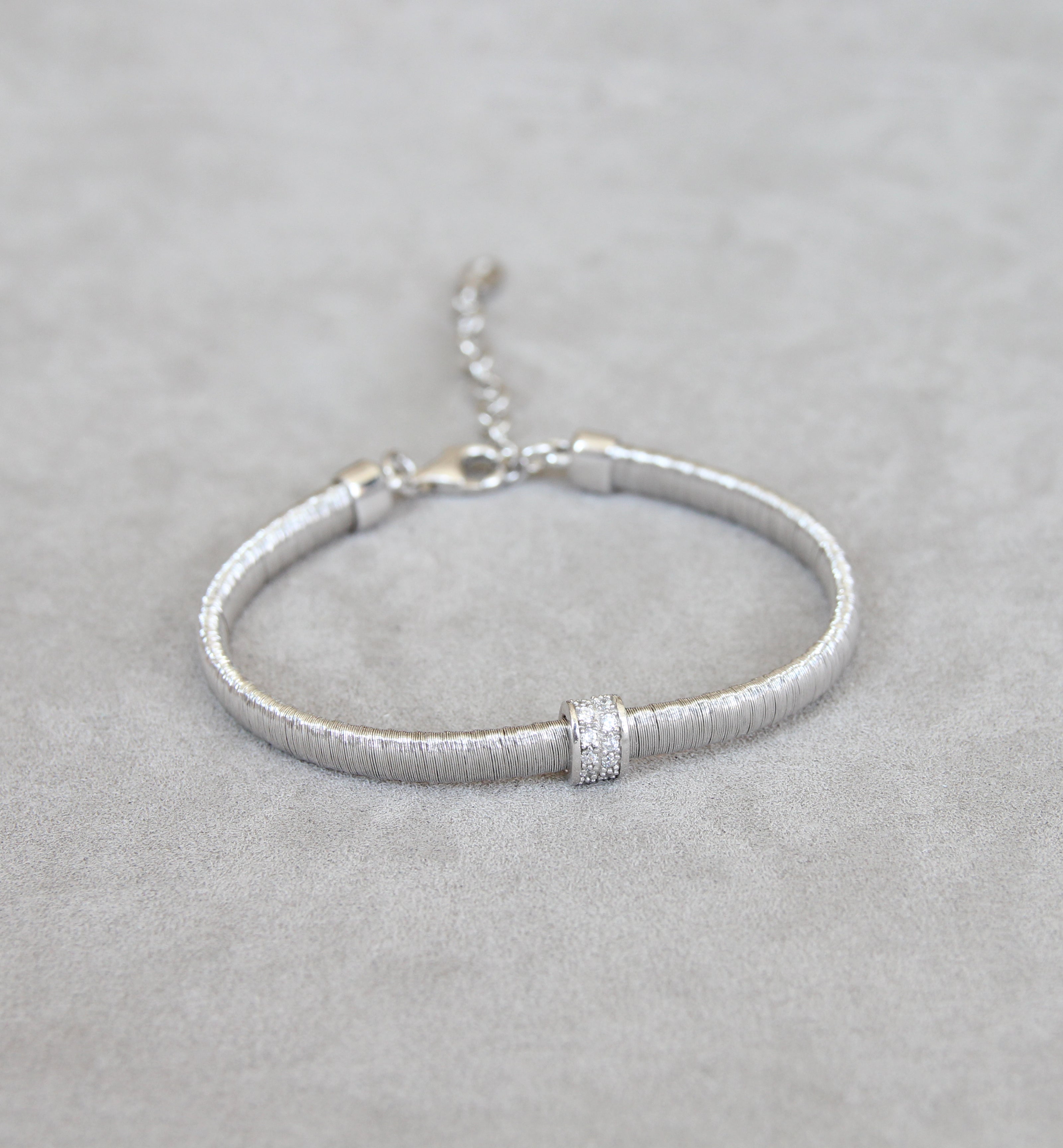 Silver 925 Bracelet with Zirconia