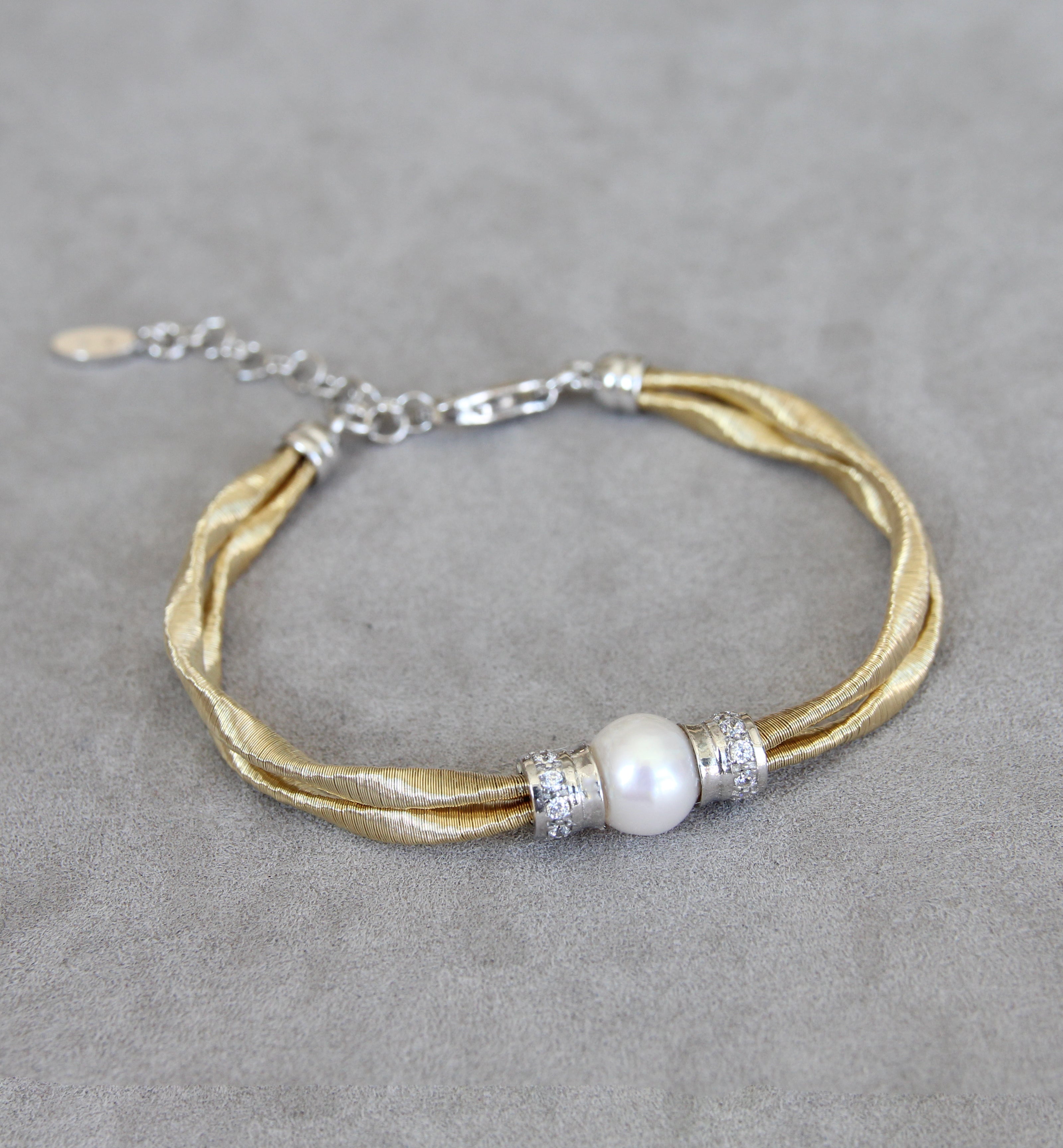 Silver 925 Bracelet with Cultured Pearl