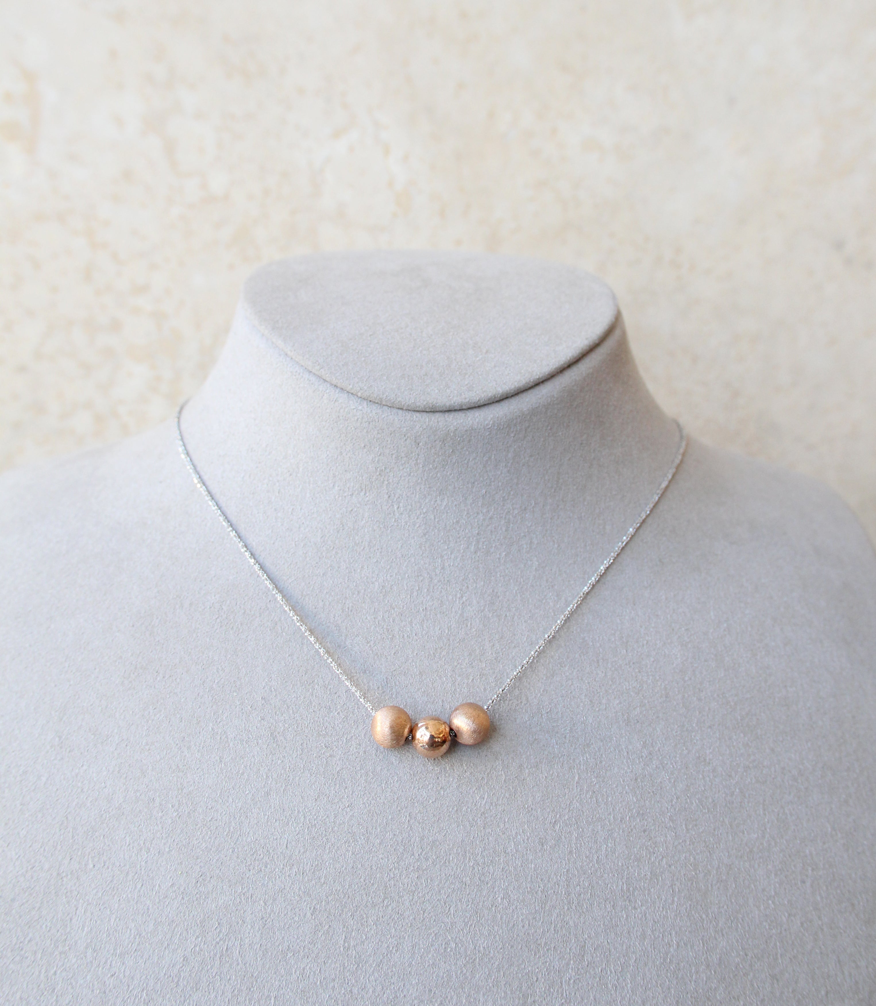 Silver 925 Rose Gold Necklace