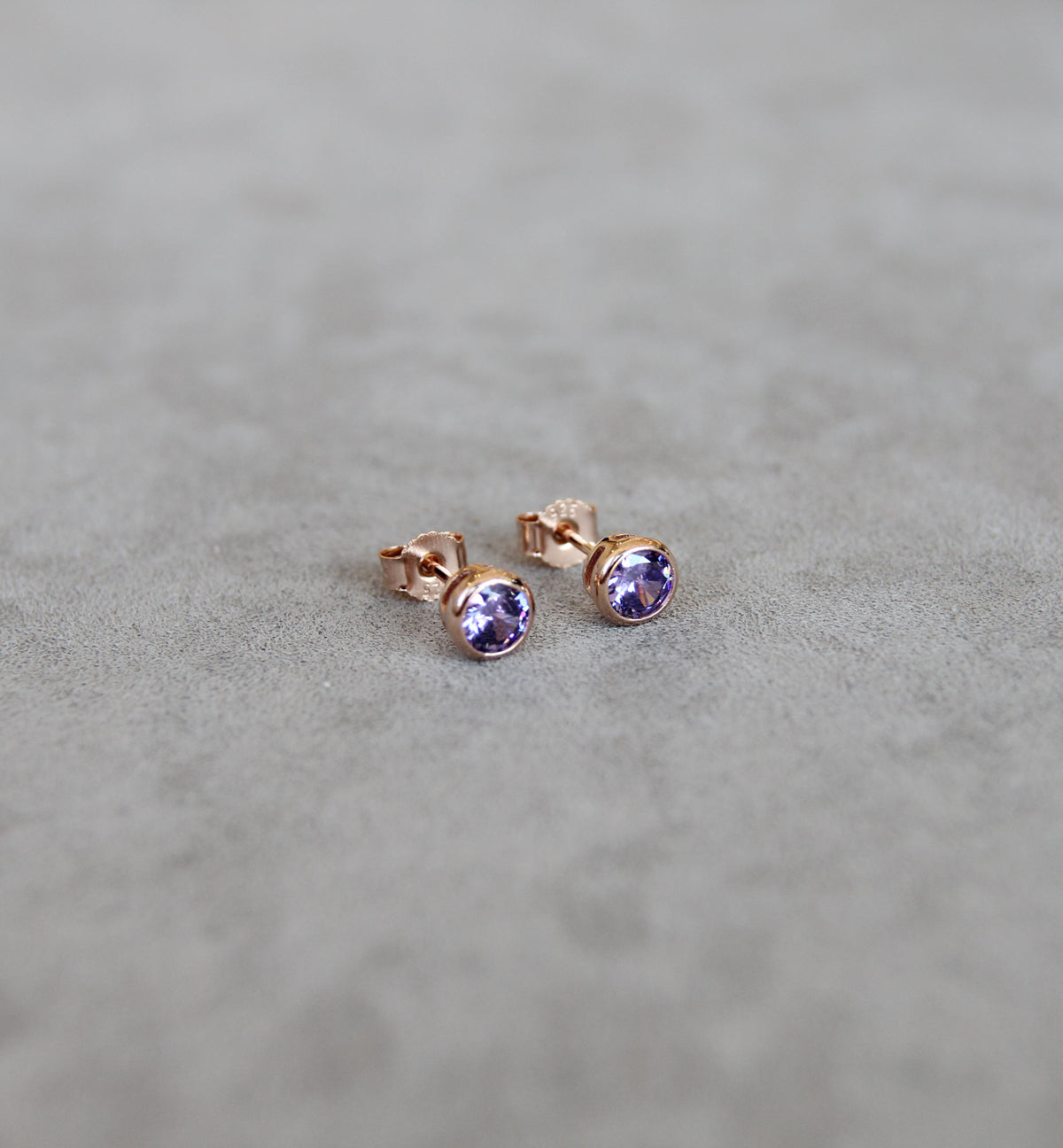 February Amethyst Birthstone Earrings