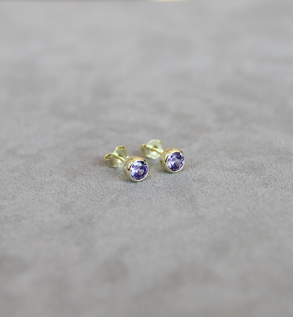 February Amethyst Birthstone Earrings