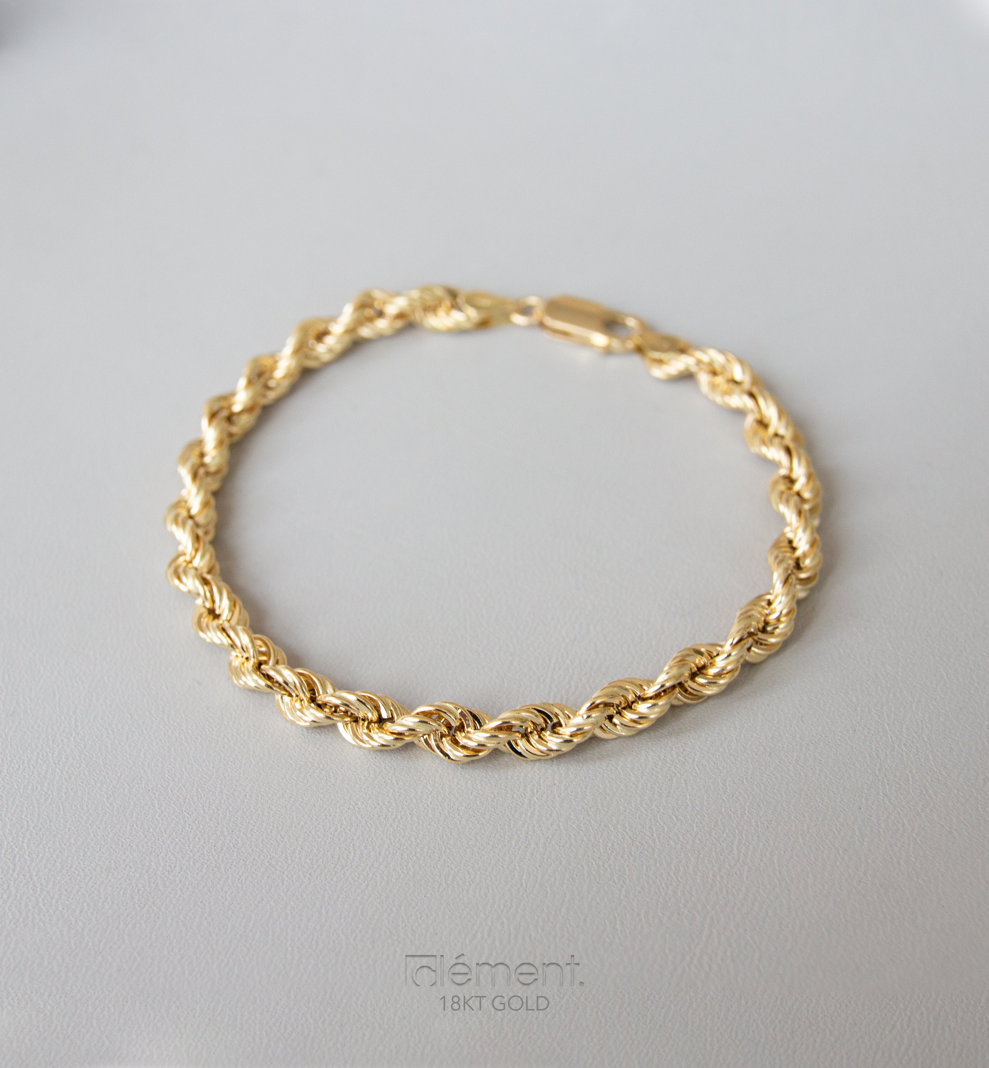 18ct Yellow Gold Rope Bracelet