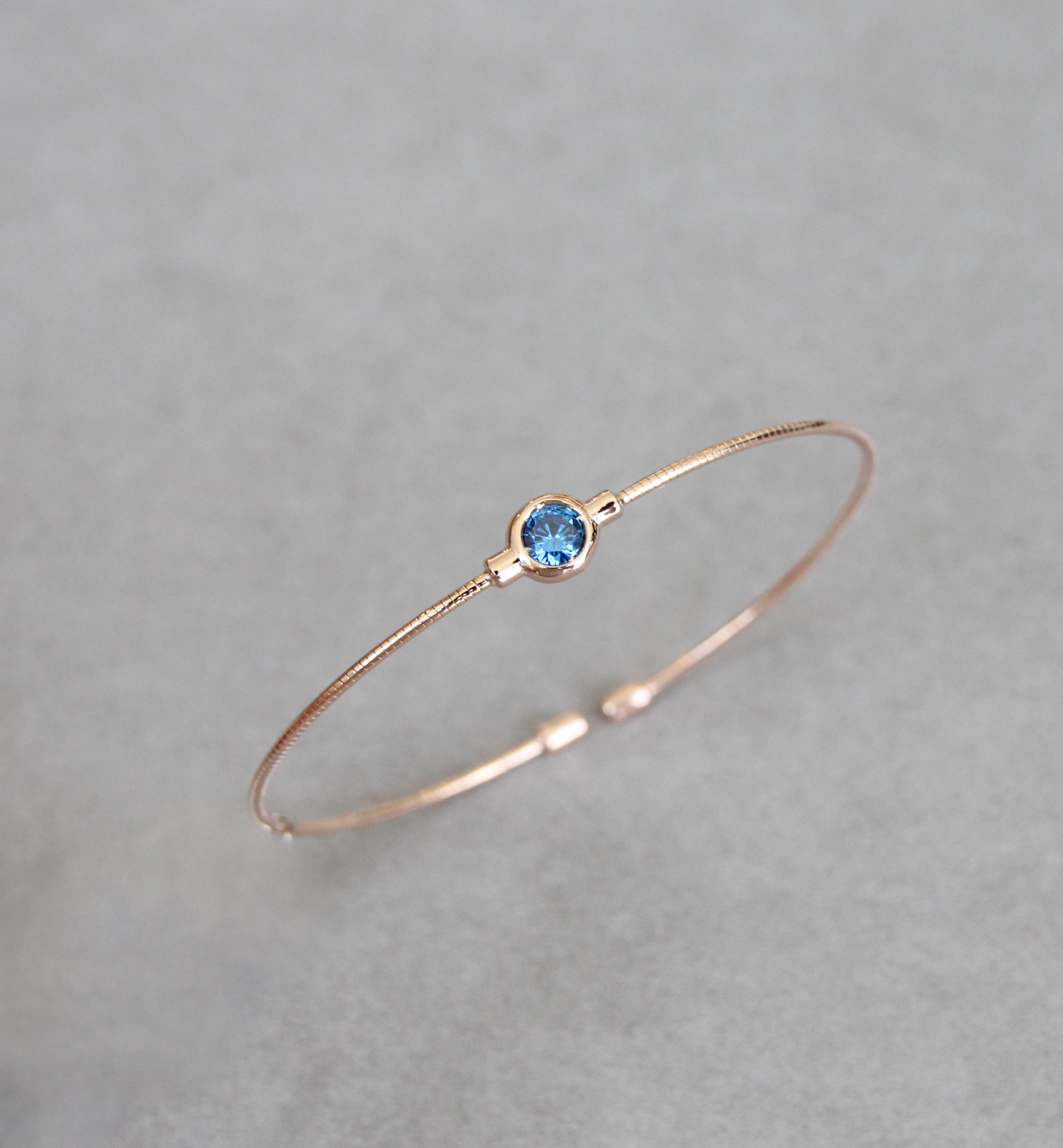 December Turquoise Birthstone Bangle