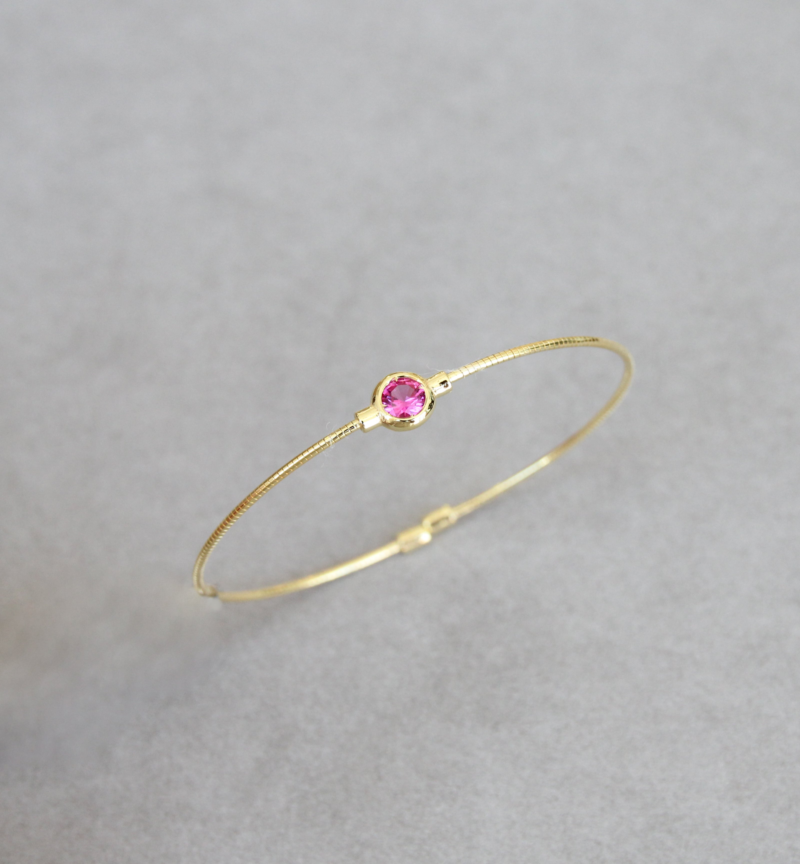 July Ruby Birthstone Bangle