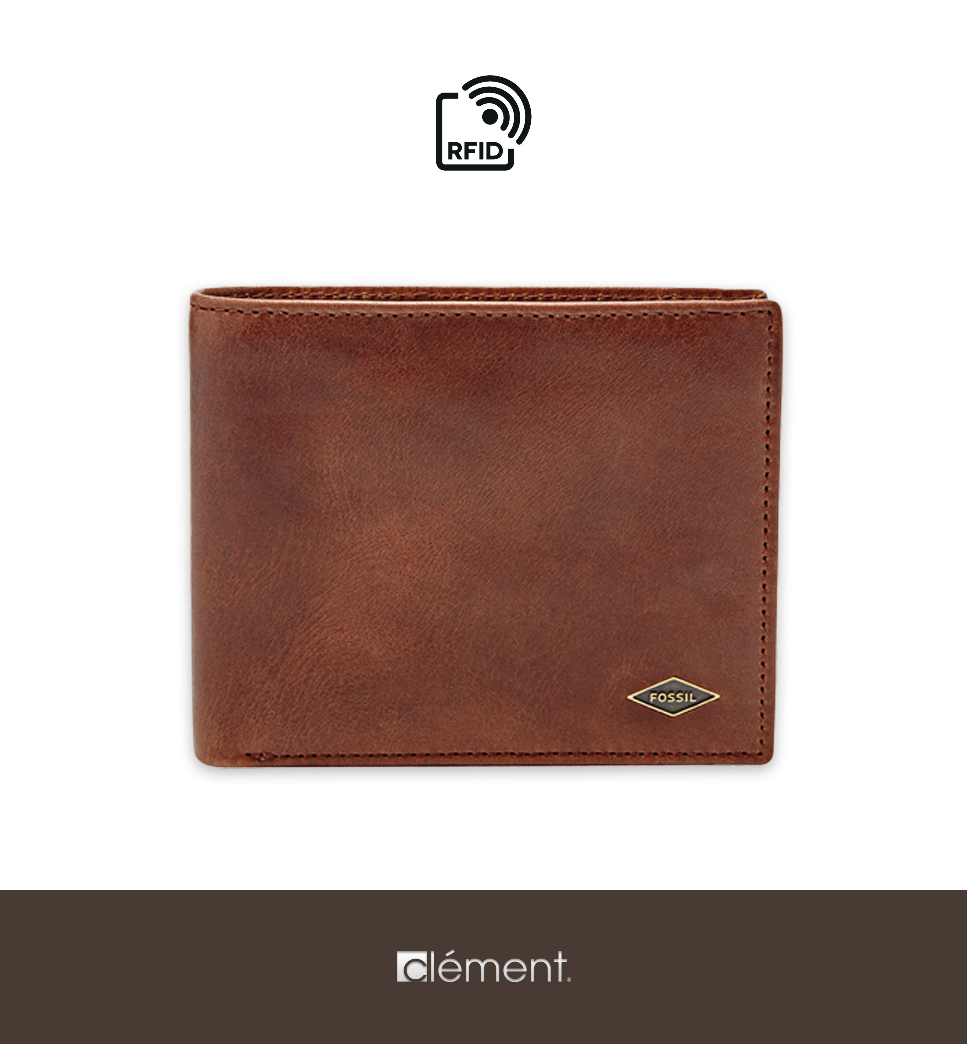 Brown FOSSIL Genuine Leather Wallet