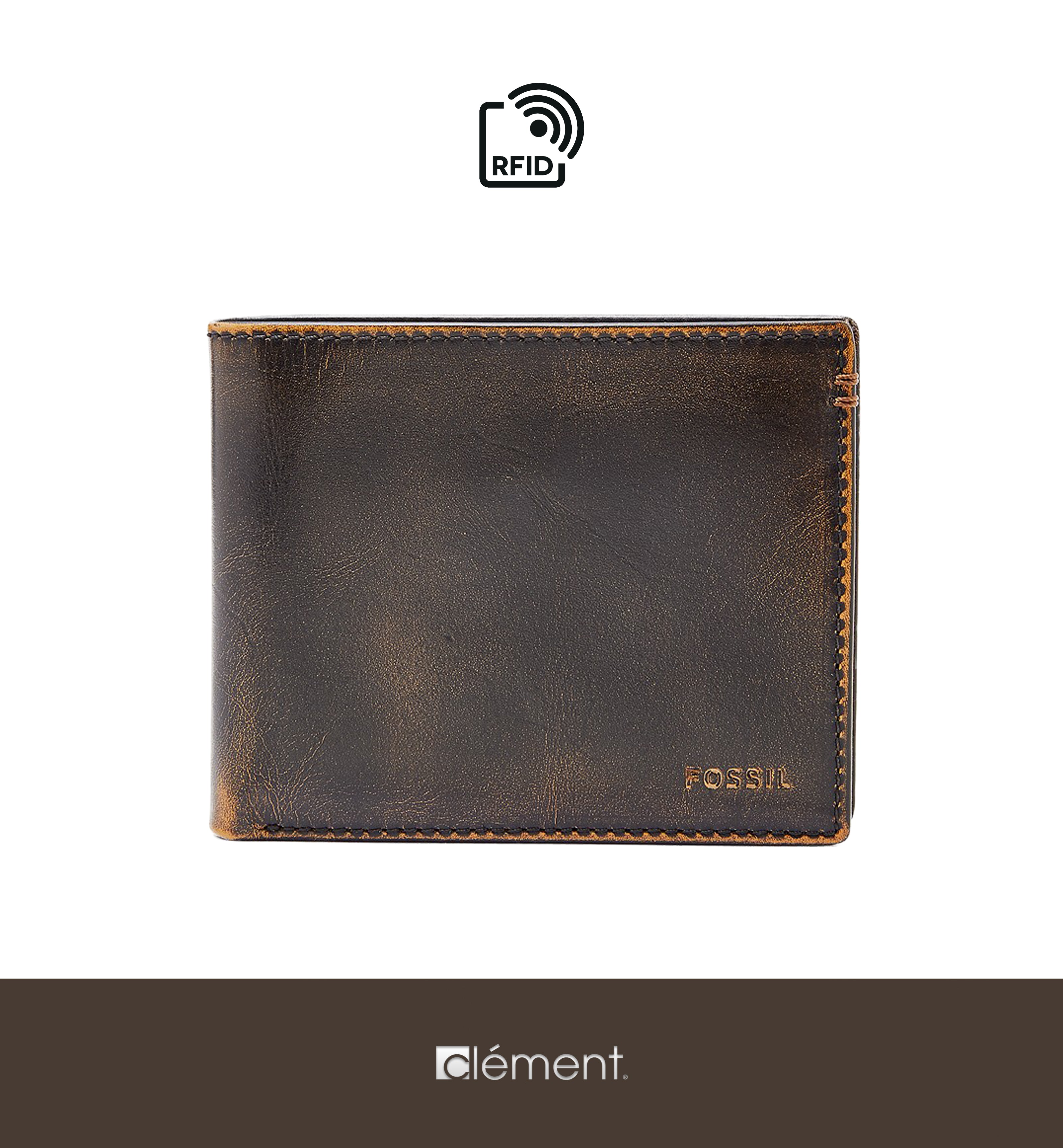 Brown FOSSIL Genuine Leather Wallet