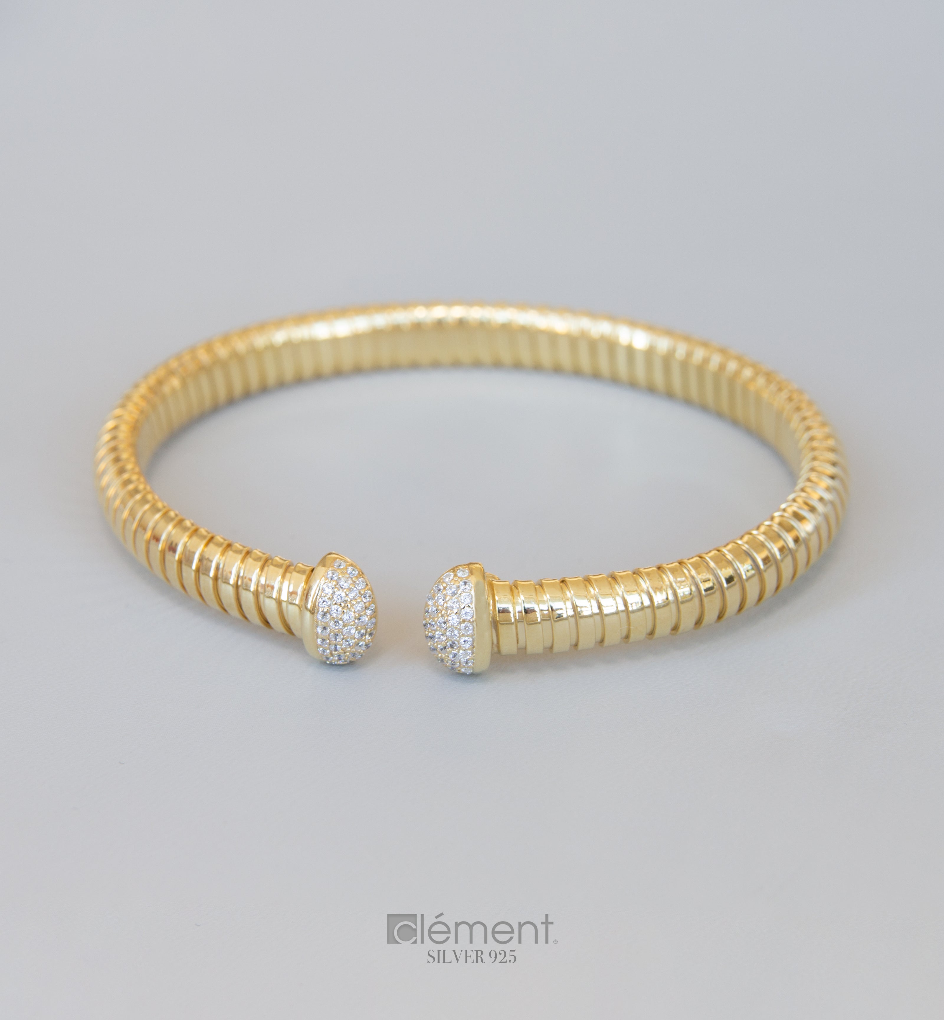 Silver 925 Yellow Gold Plated Bangle