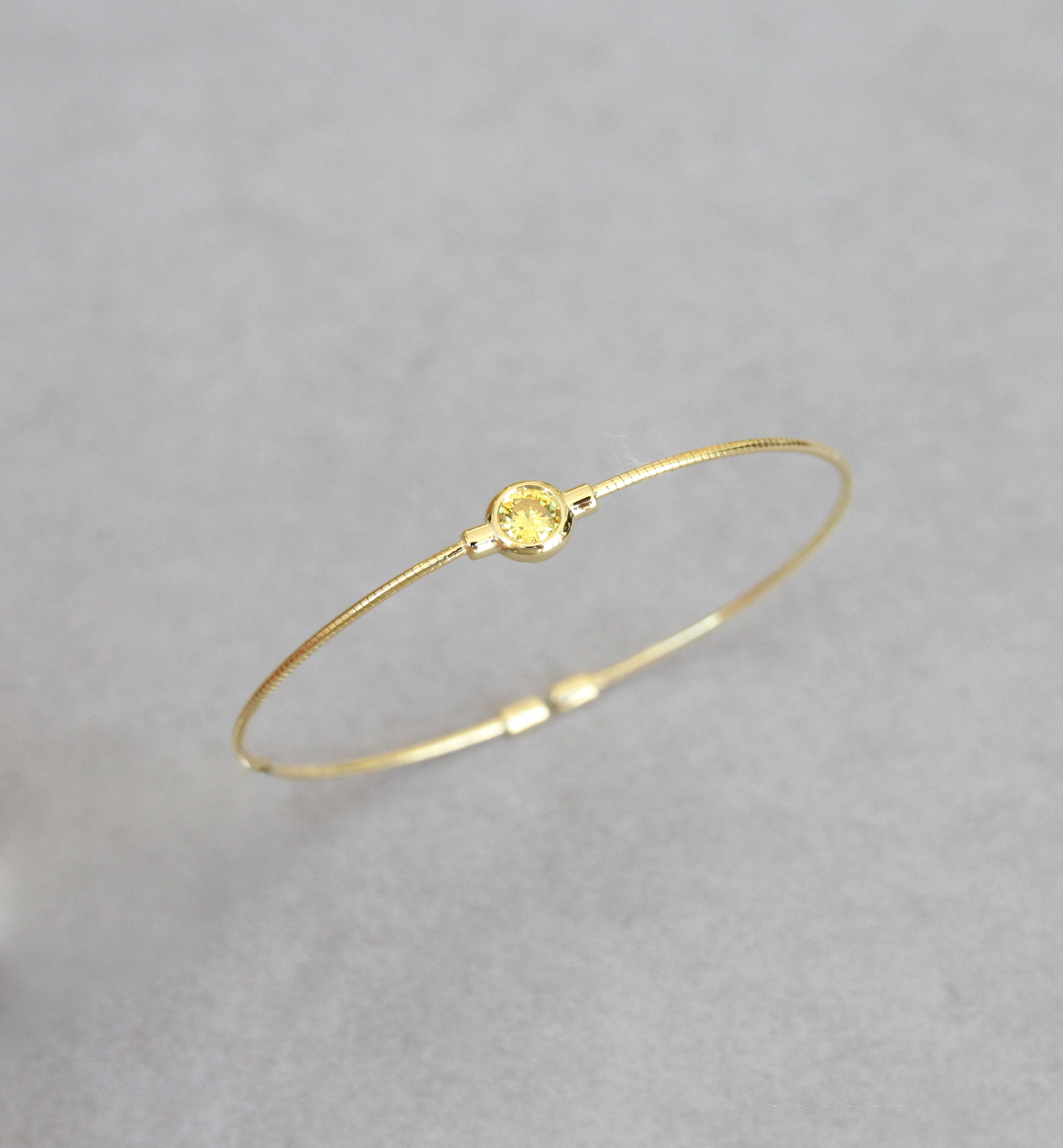 November Citrine Birthstone Bangle