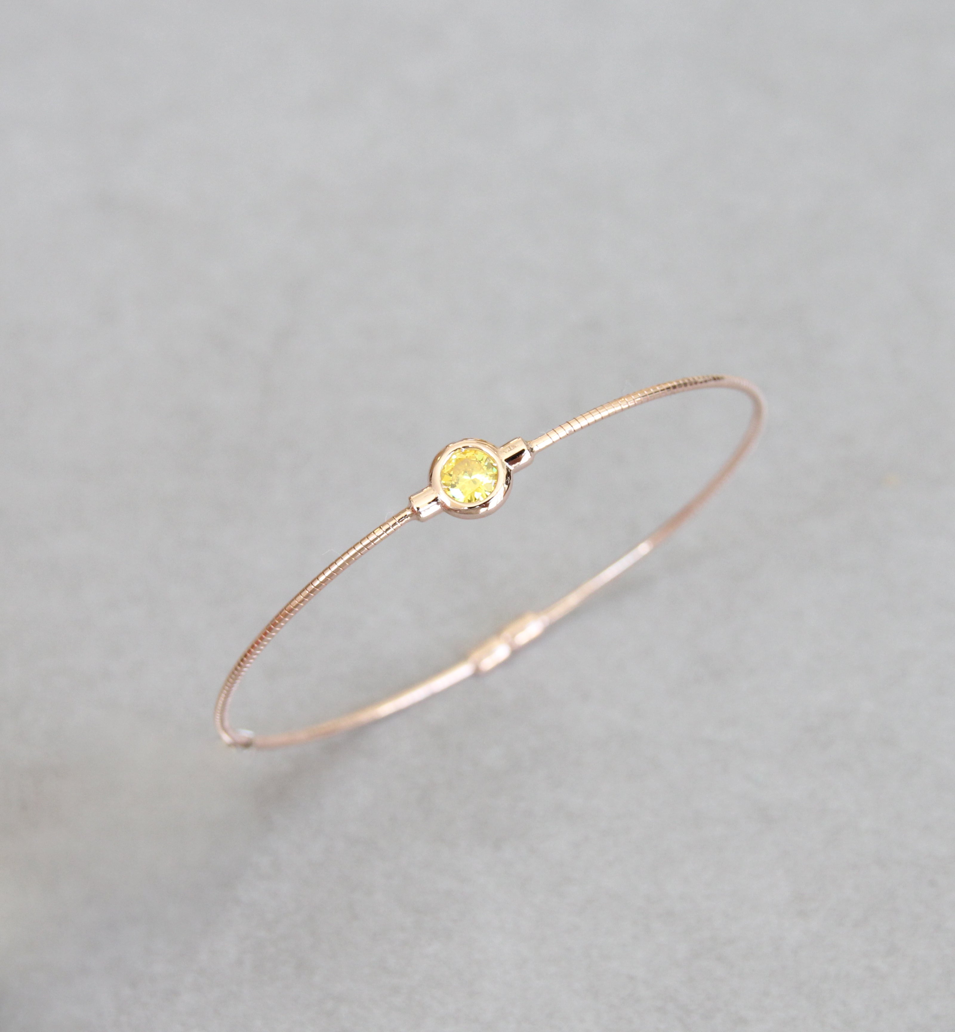 November Citrine Birthstone Bangle
