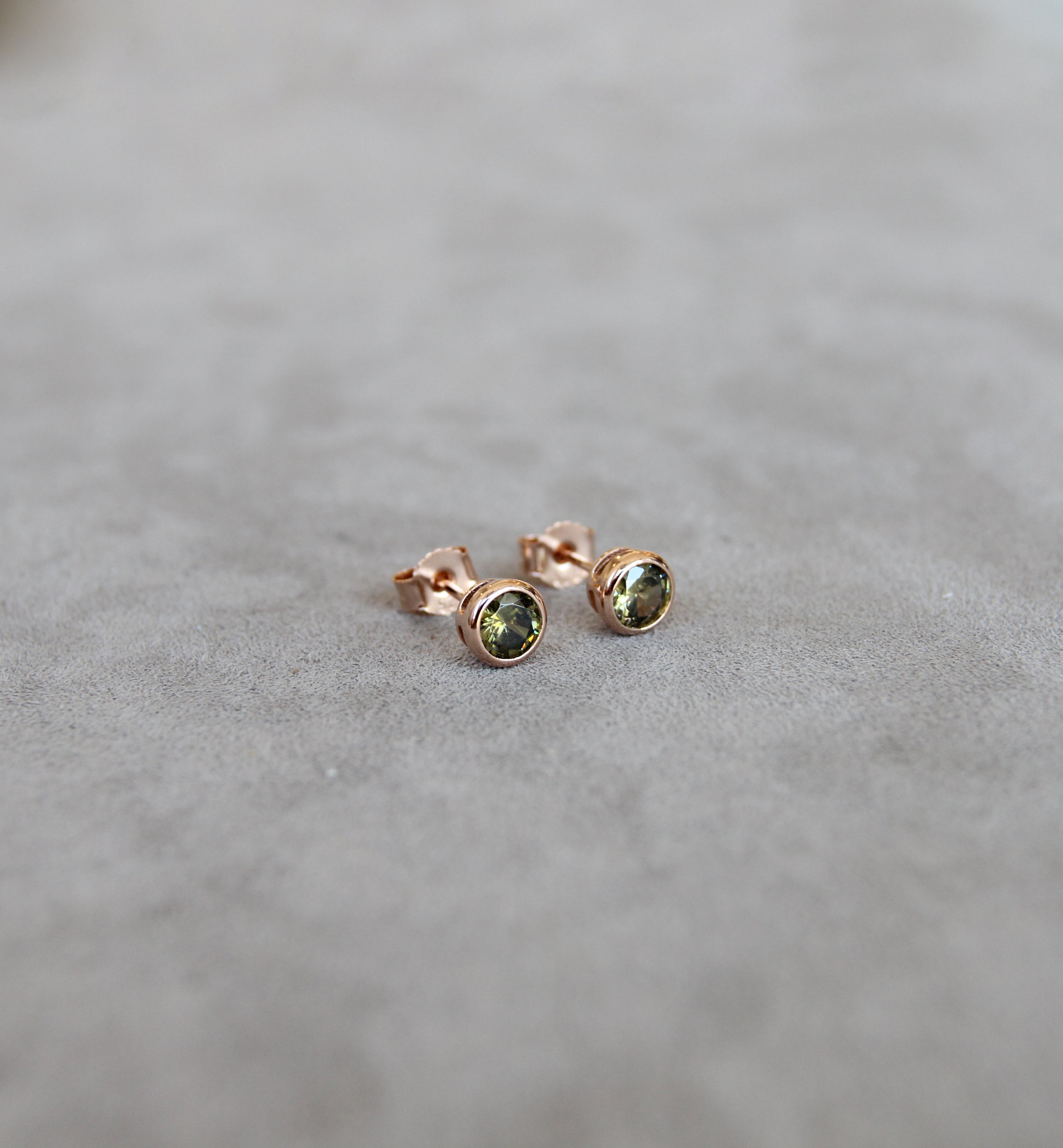 August Peridot Birthstone Earrings