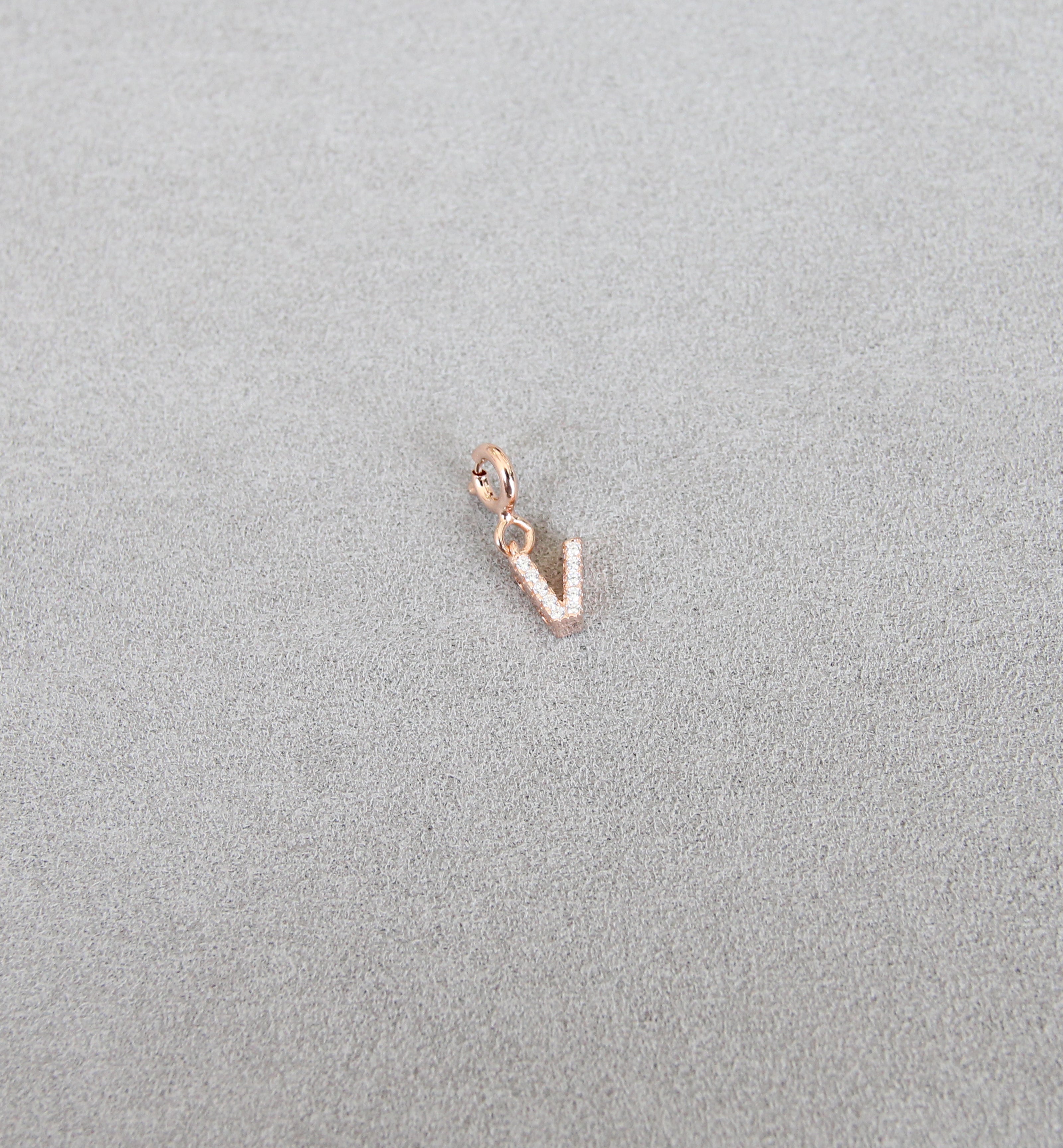Silver 925 Letter V