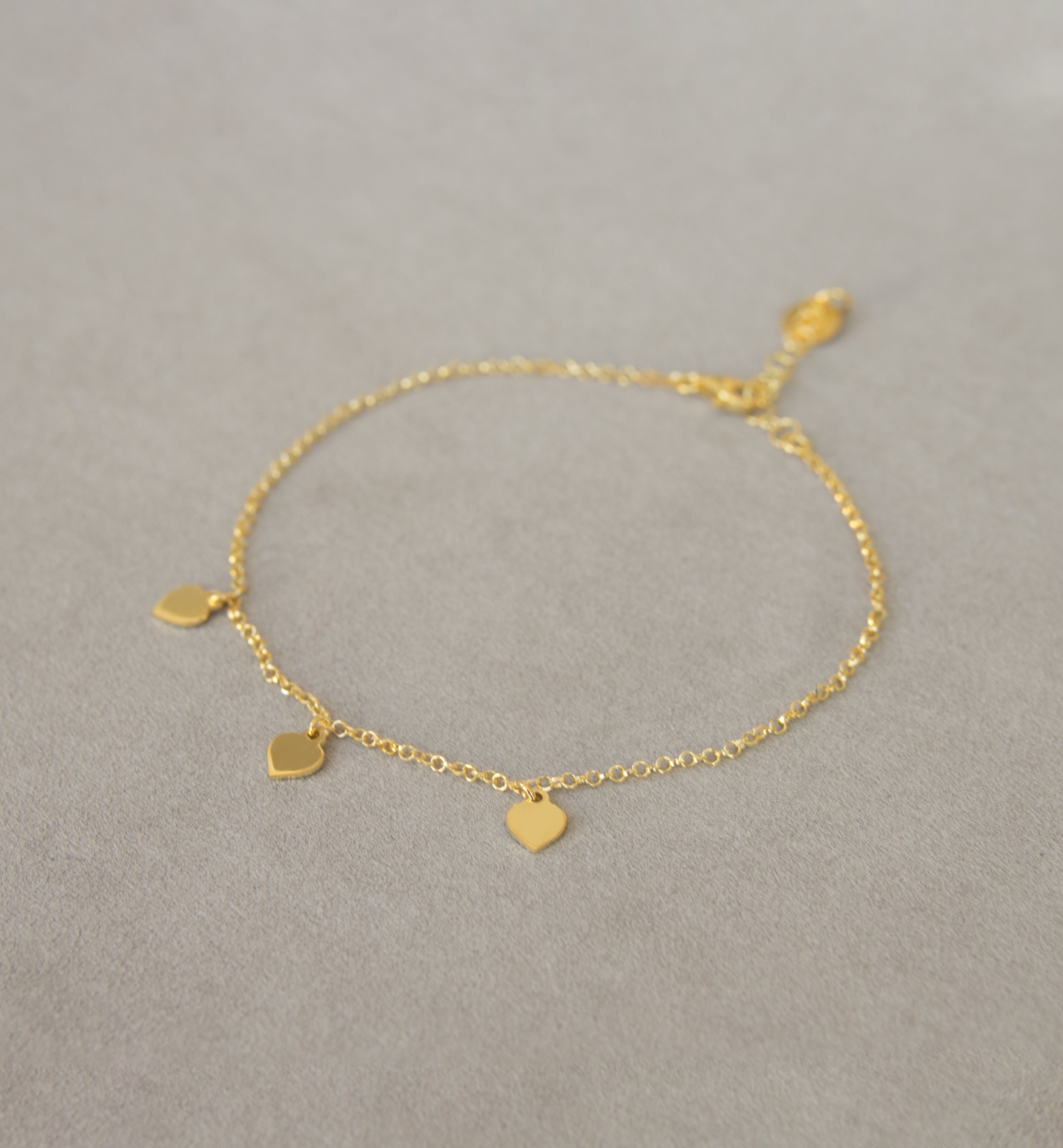 Silver 925 Heart Ankle Chain