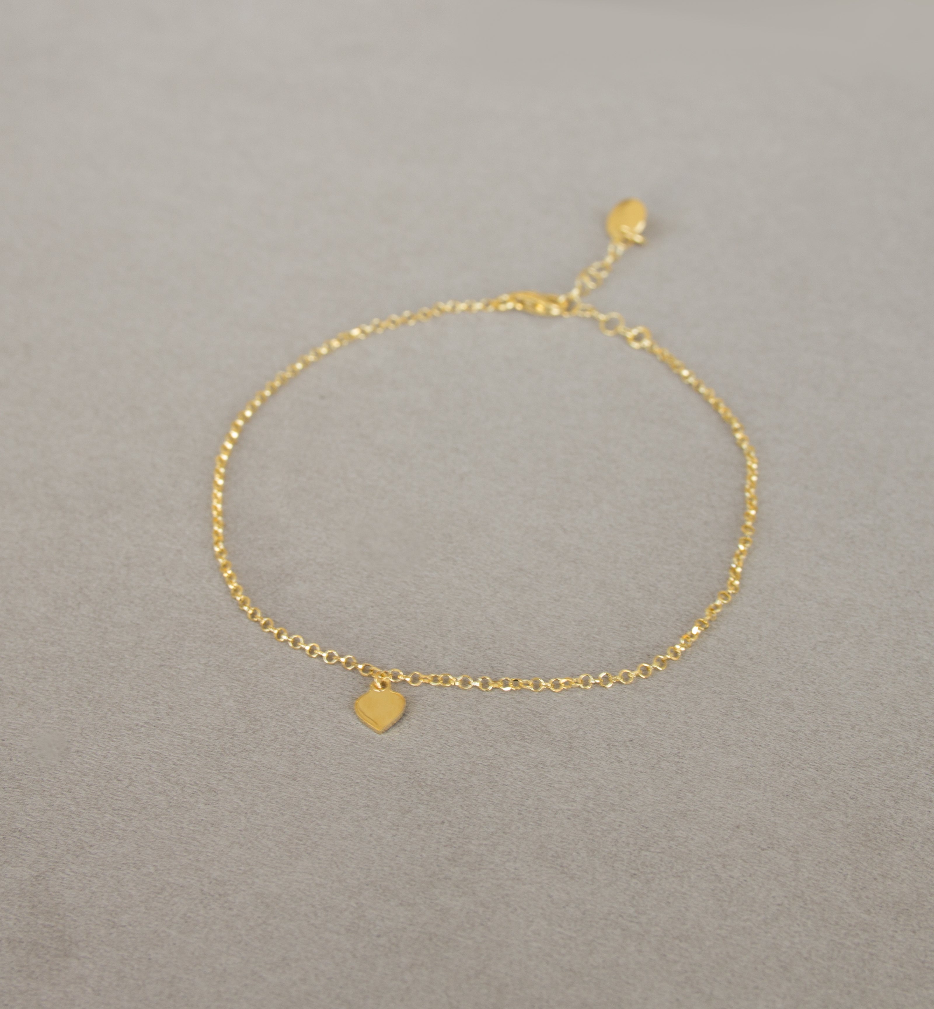 Silver 925 Heart Ankle Chain
