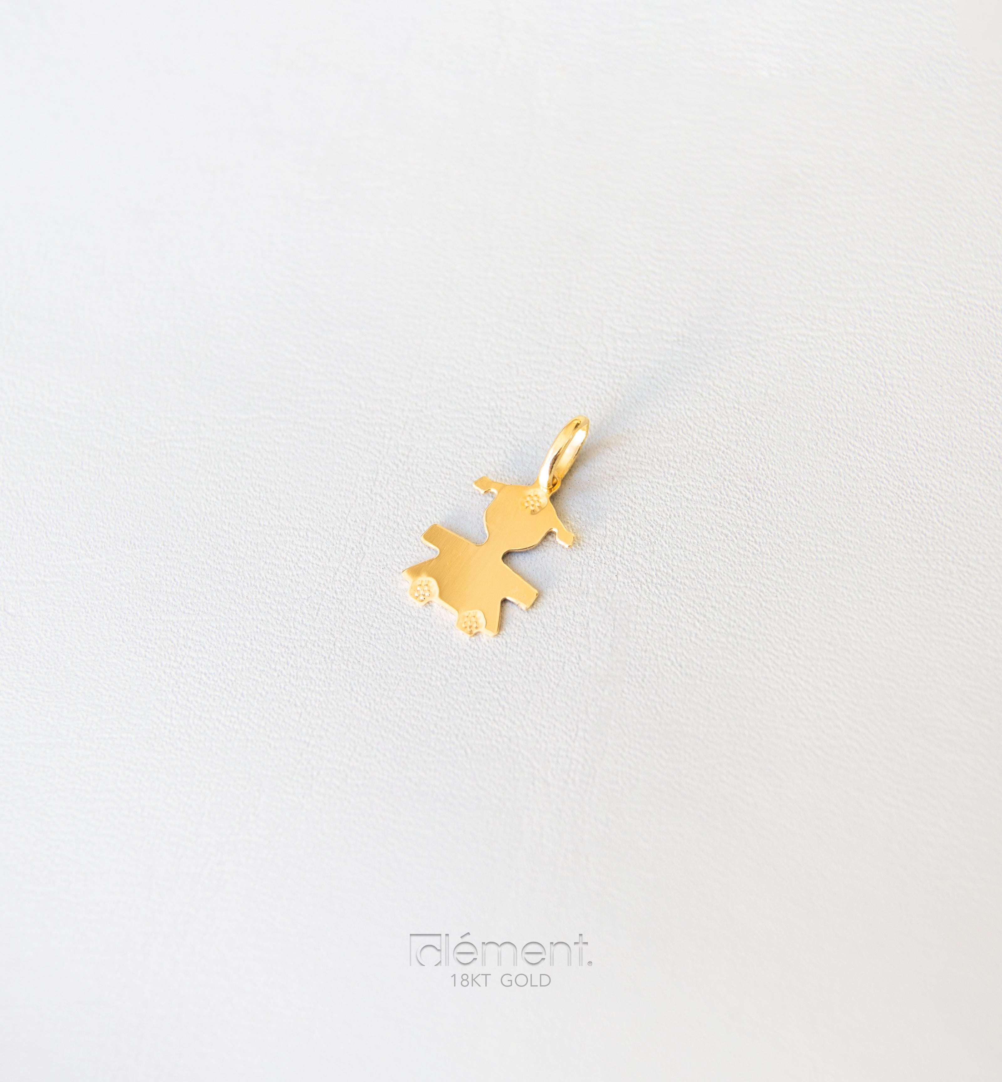 18ct Yellow Gold Bebe Girl Pendant