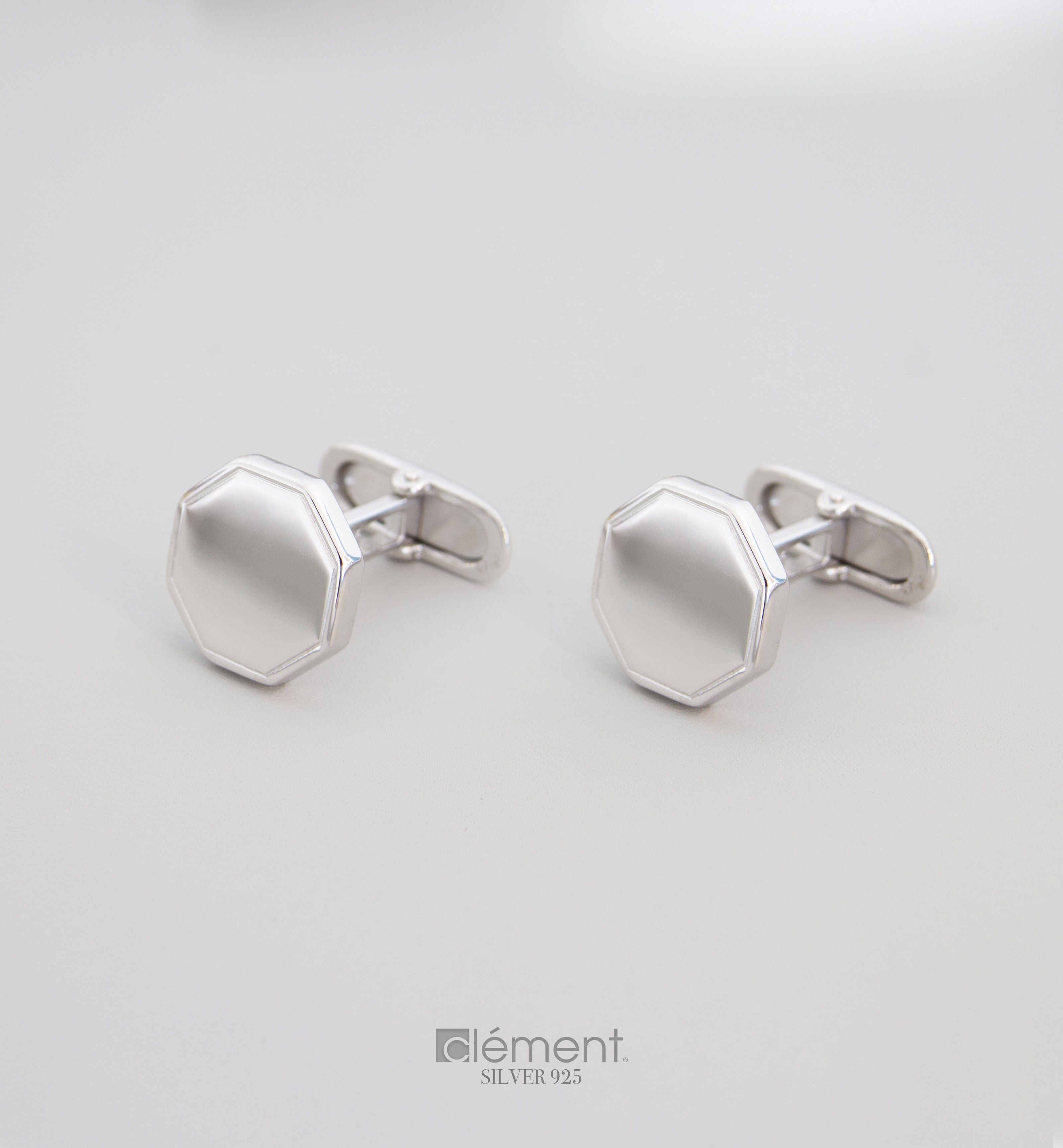 Silver 925 Octagon Cufflinks