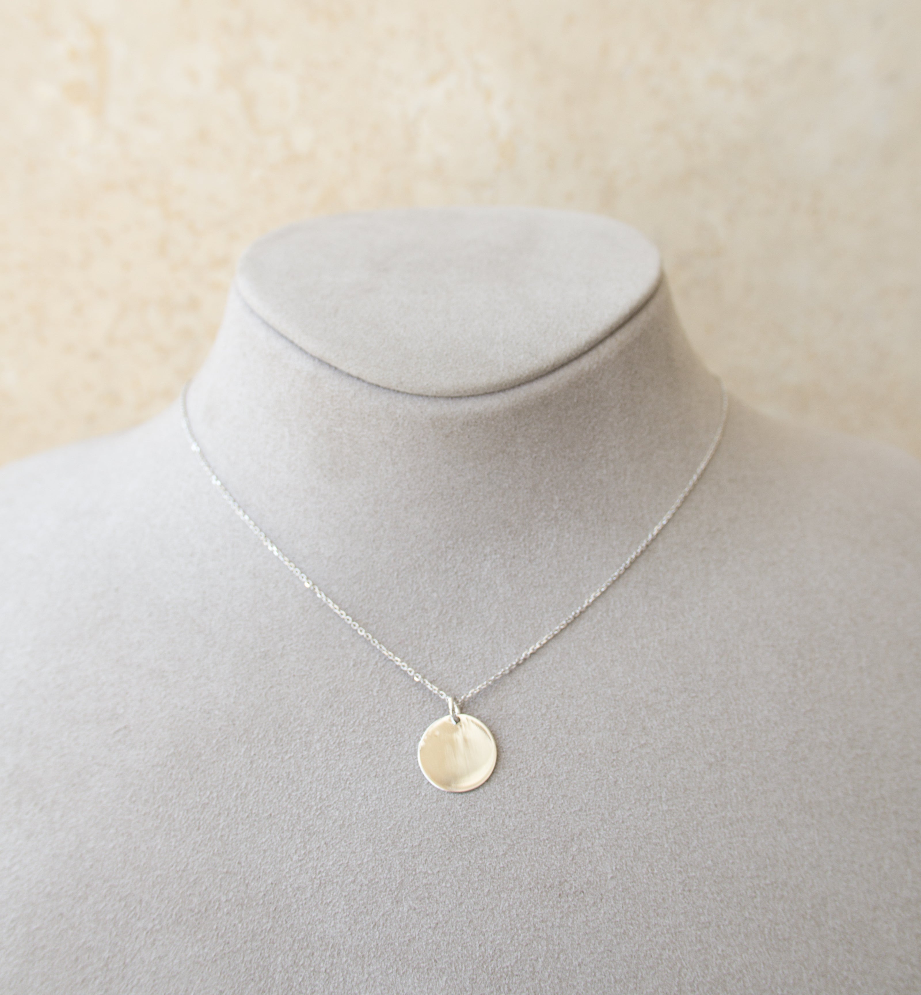 Silver 925 Engraveable Circle Pendants