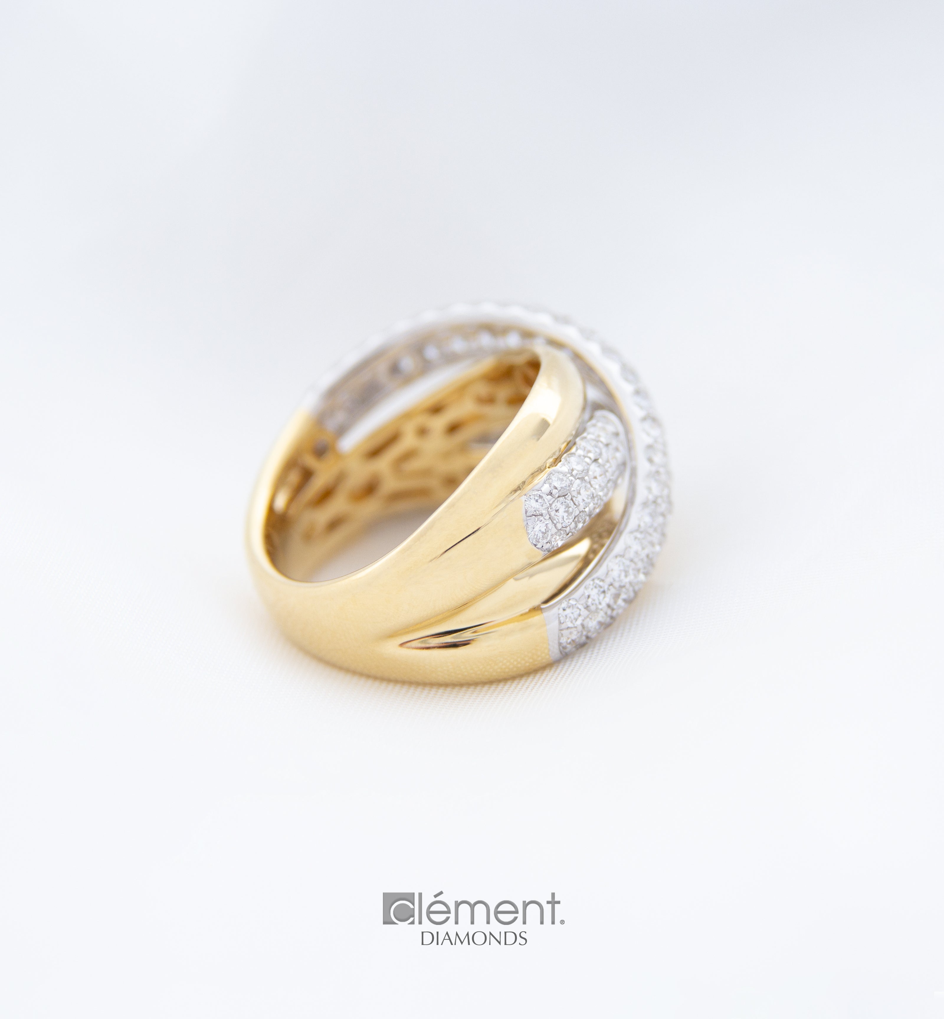 18ct Gold Two-Tone Diamond Ring