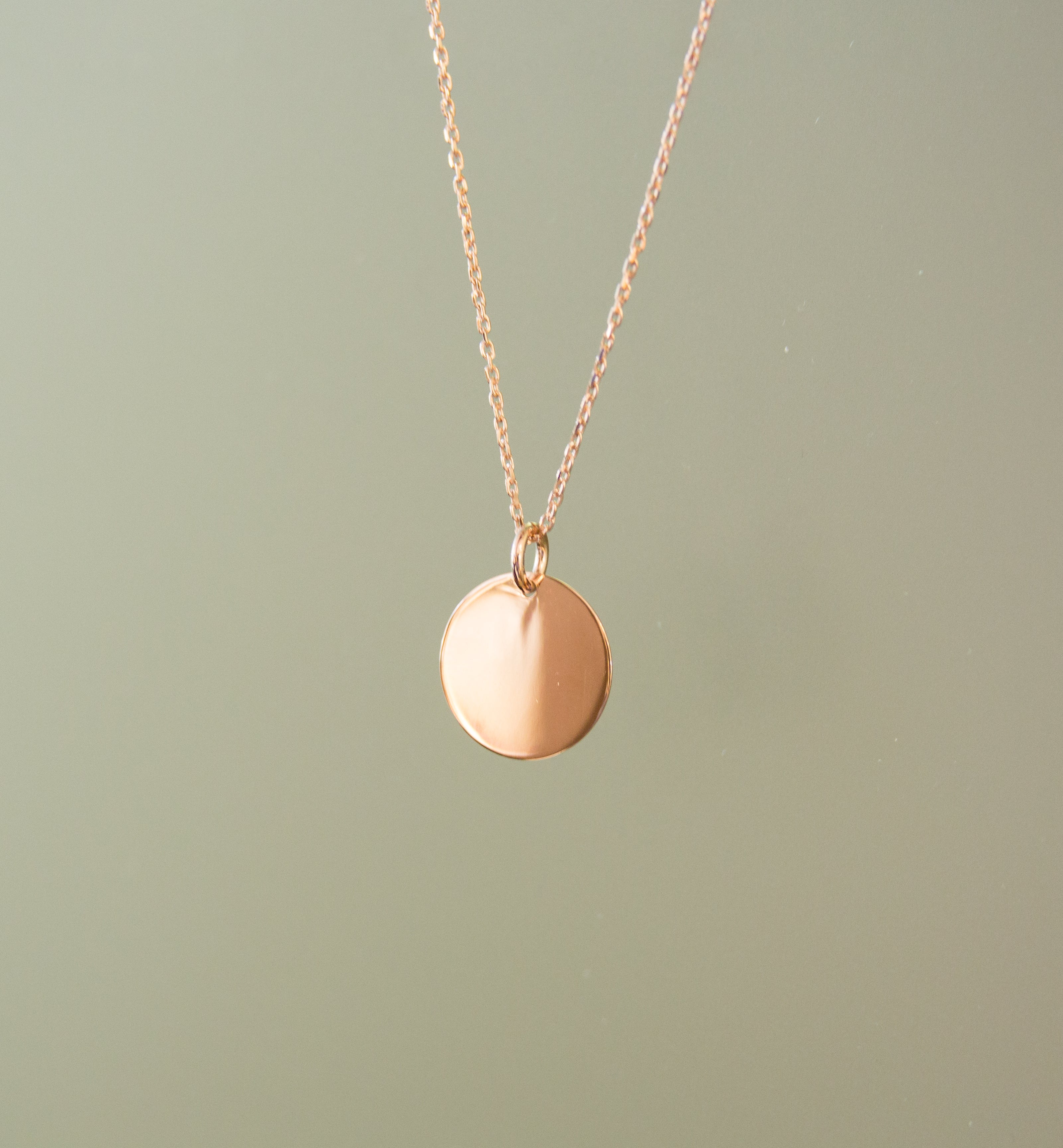 Silver 925 Engraveable Circle Pendant