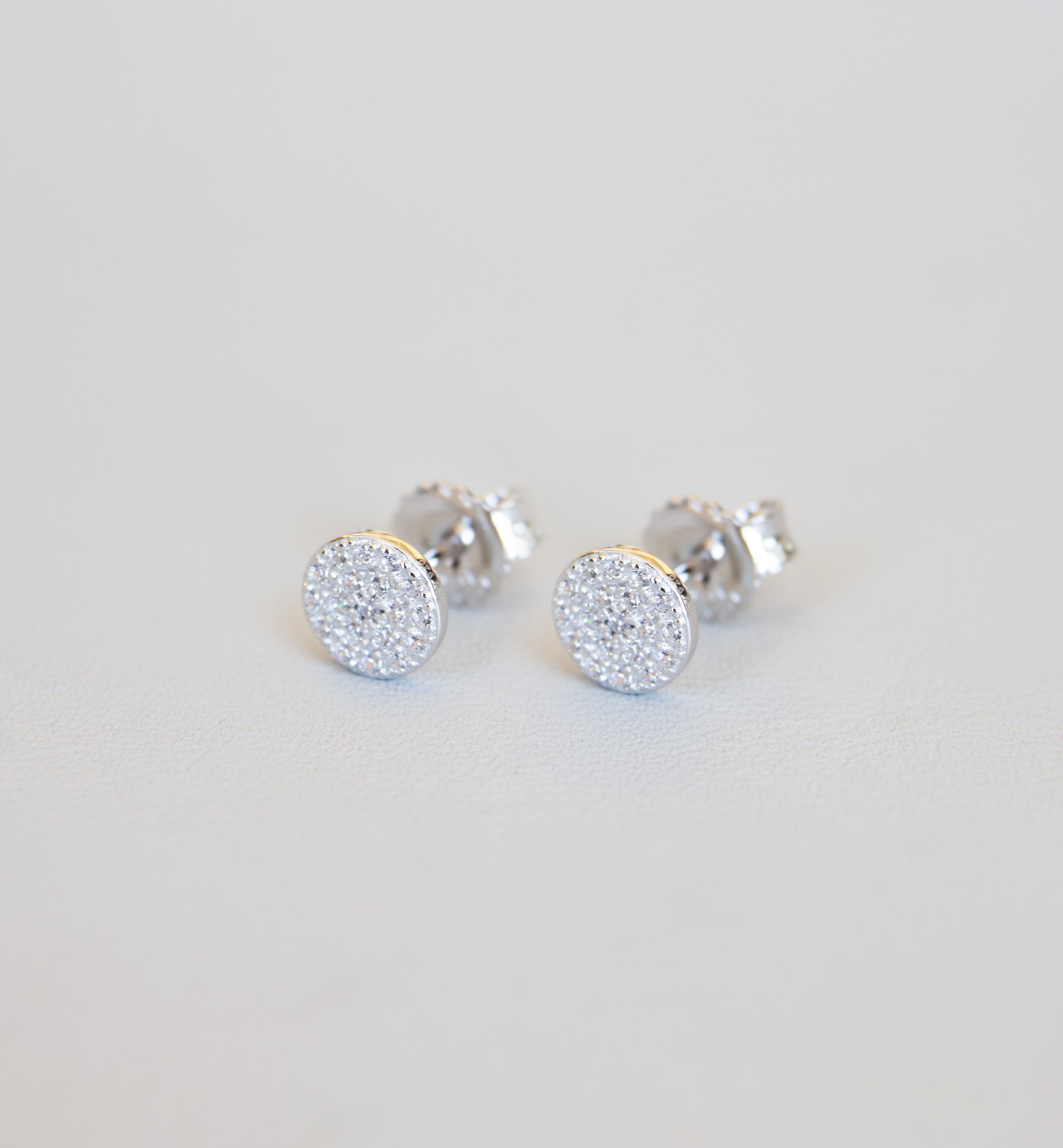 Silver 925 Cluster of Zircon Stones Earrings