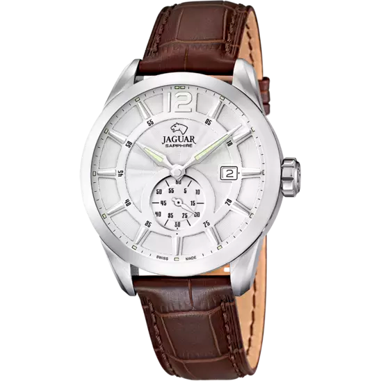 JAGUAR MEN'S WHITE ACAMAR LEATHER WATCH BRACELET J663/1