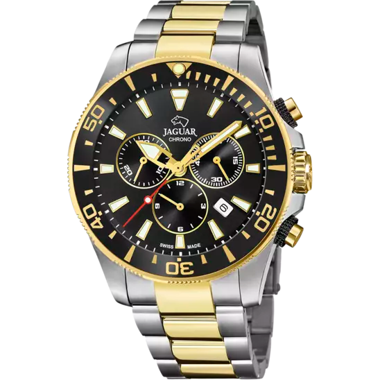 JAGUAR MEN'S BLACK EXECUTIVE STAINLESS STEEL WATCH BRACELET J862/2