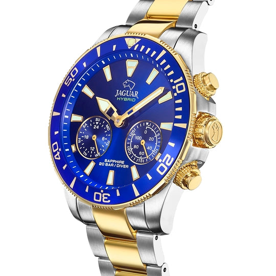 JAGUAR MEN'S BLUE CONNECTED STAINLESS STEEL J889/1