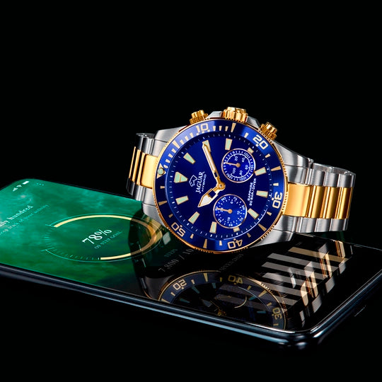JAGUAR MEN'S BLUE CONNECTED STAINLESS STEEL J889/1