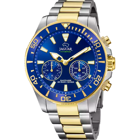 JAGUAR MEN'S BLUE CONNECTED STAINLESS STEEL J889/1