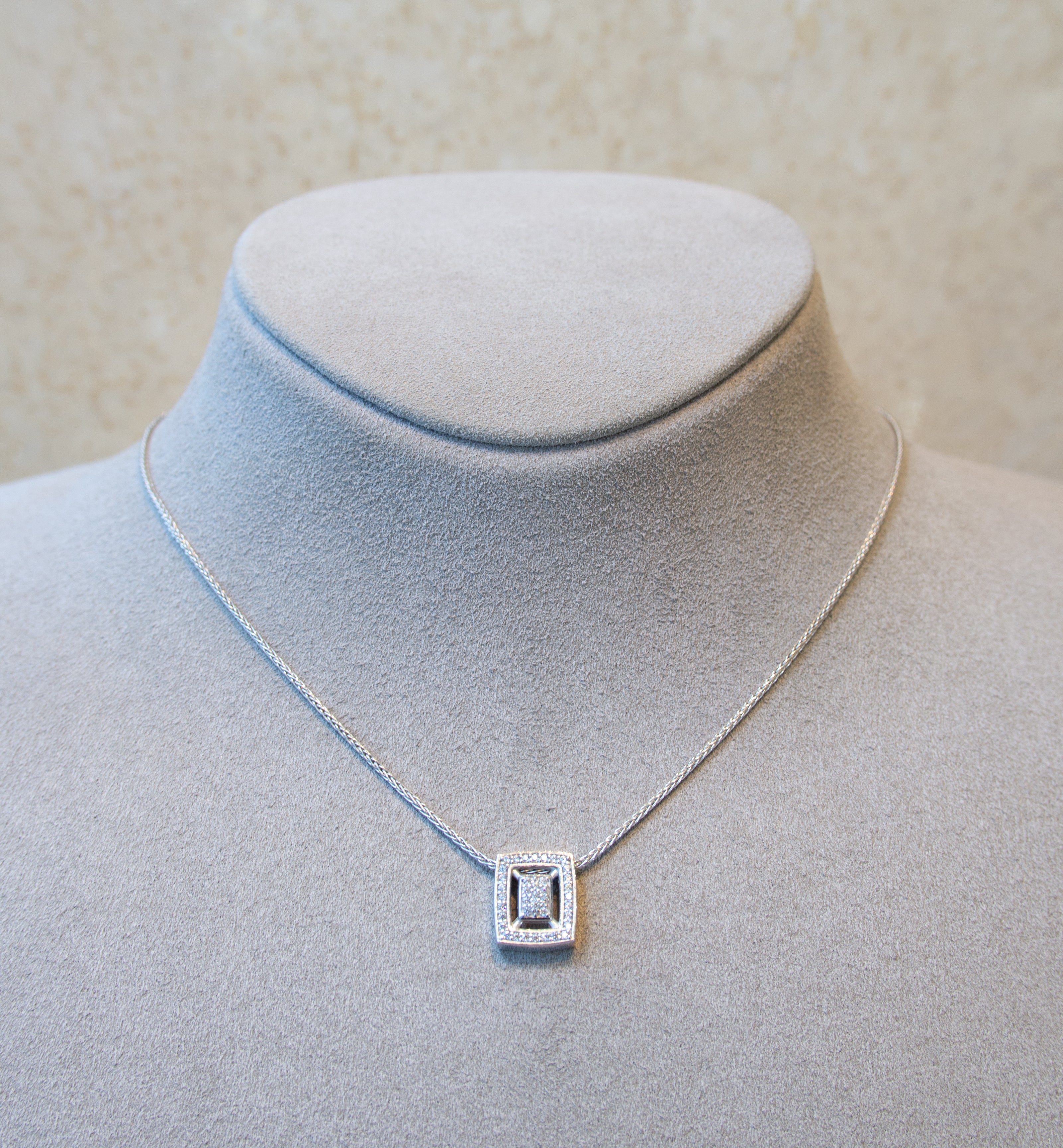 Silver 925 Rectangular Necklace