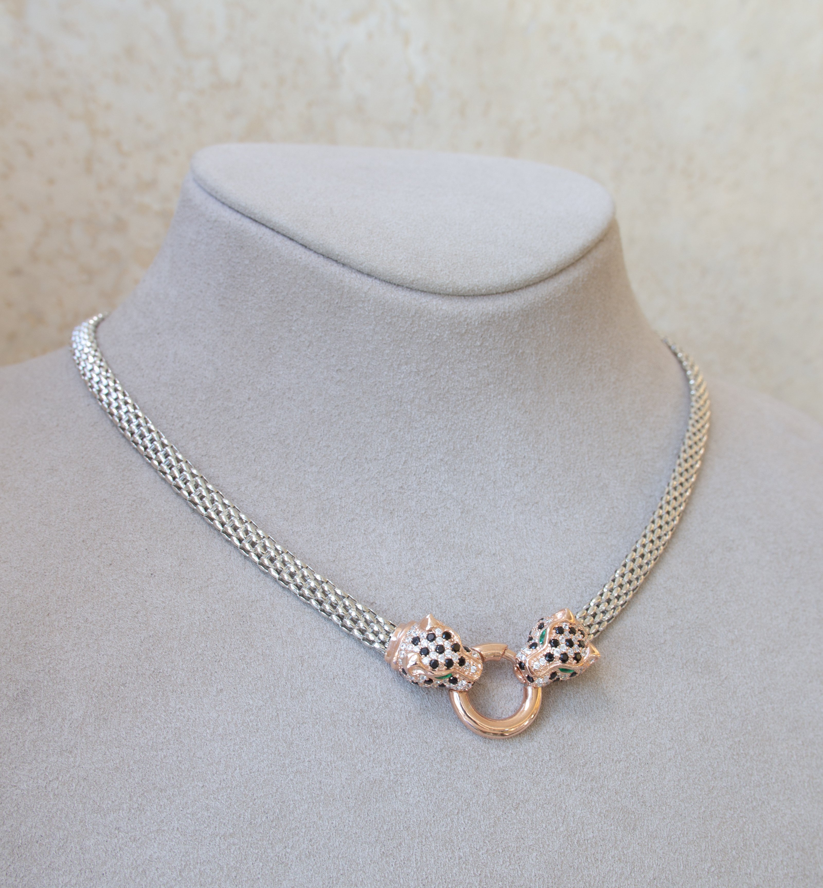 Silver 925 Panther Necklace