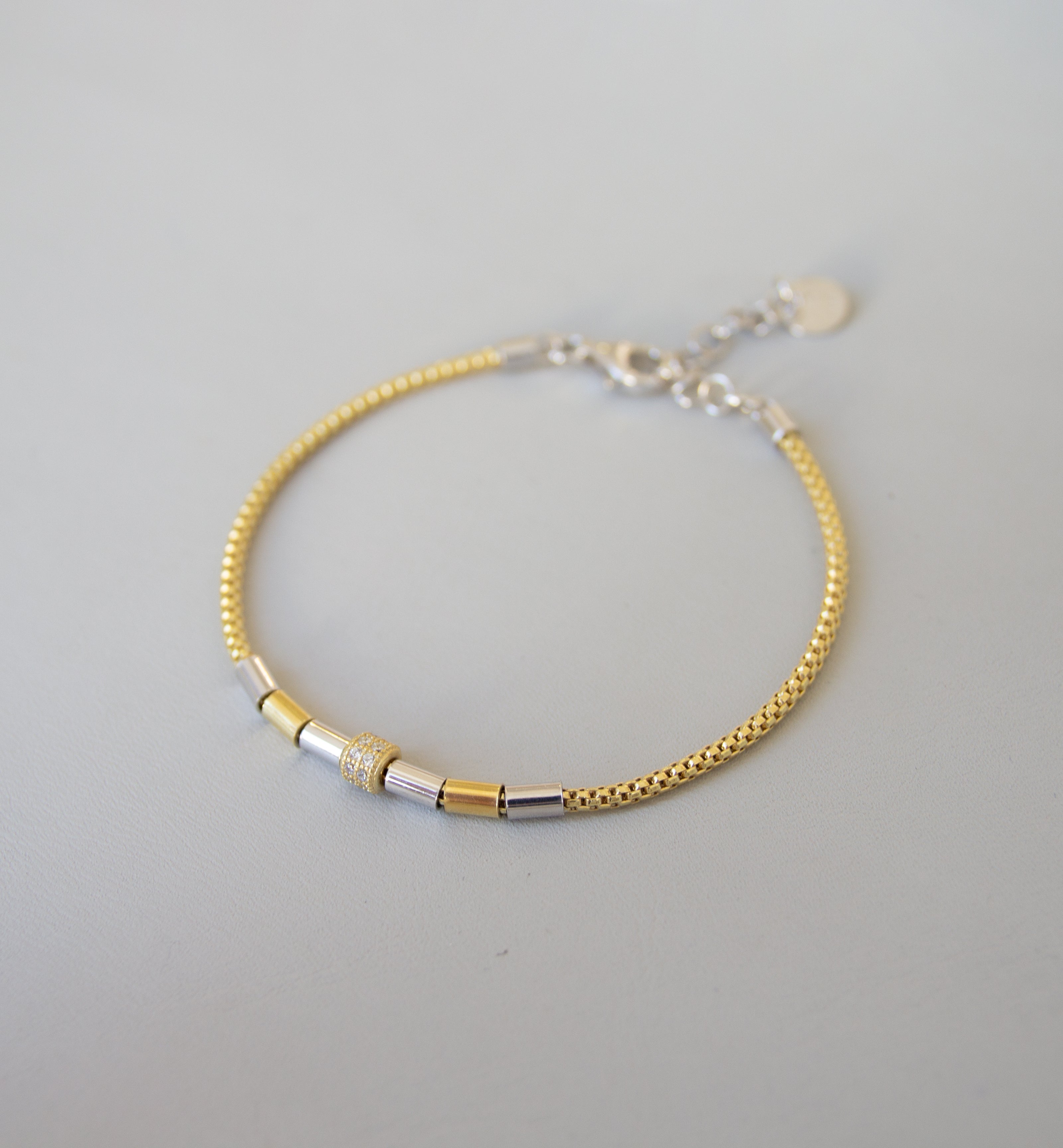 Silver 925 Yellow Gold Plated Bracelet