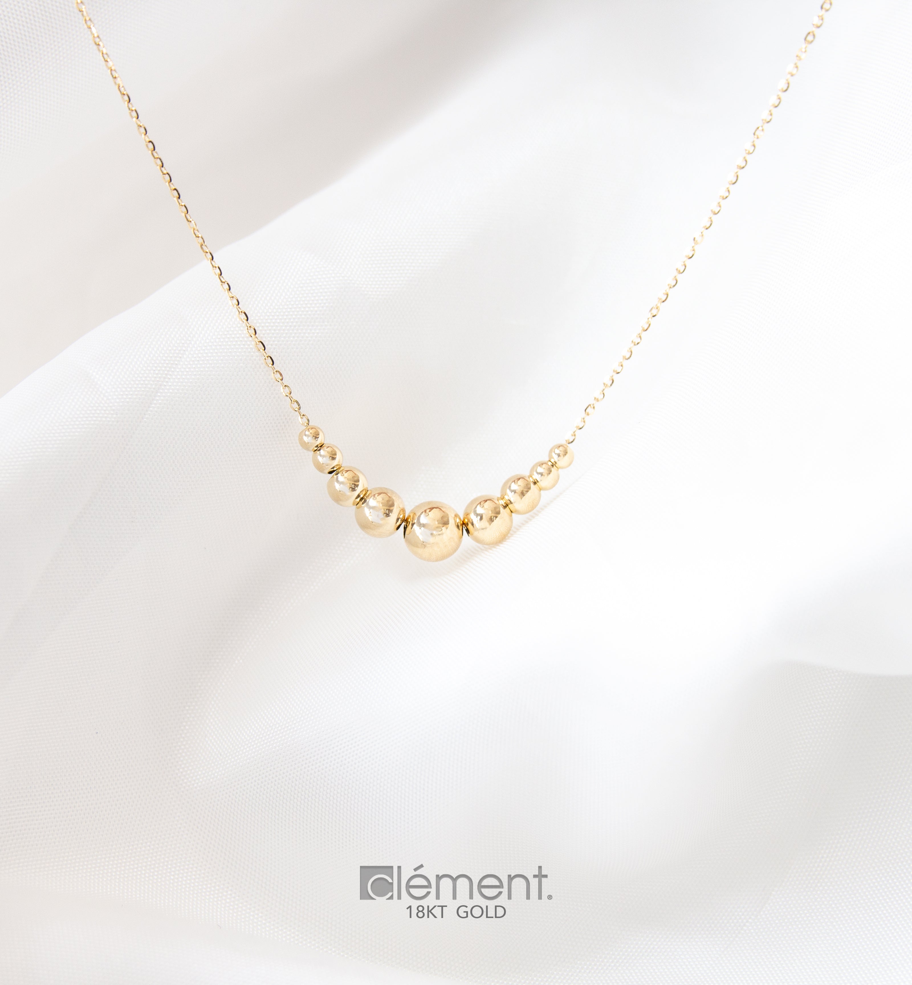 18ct Yellow Gold Bead Necklace