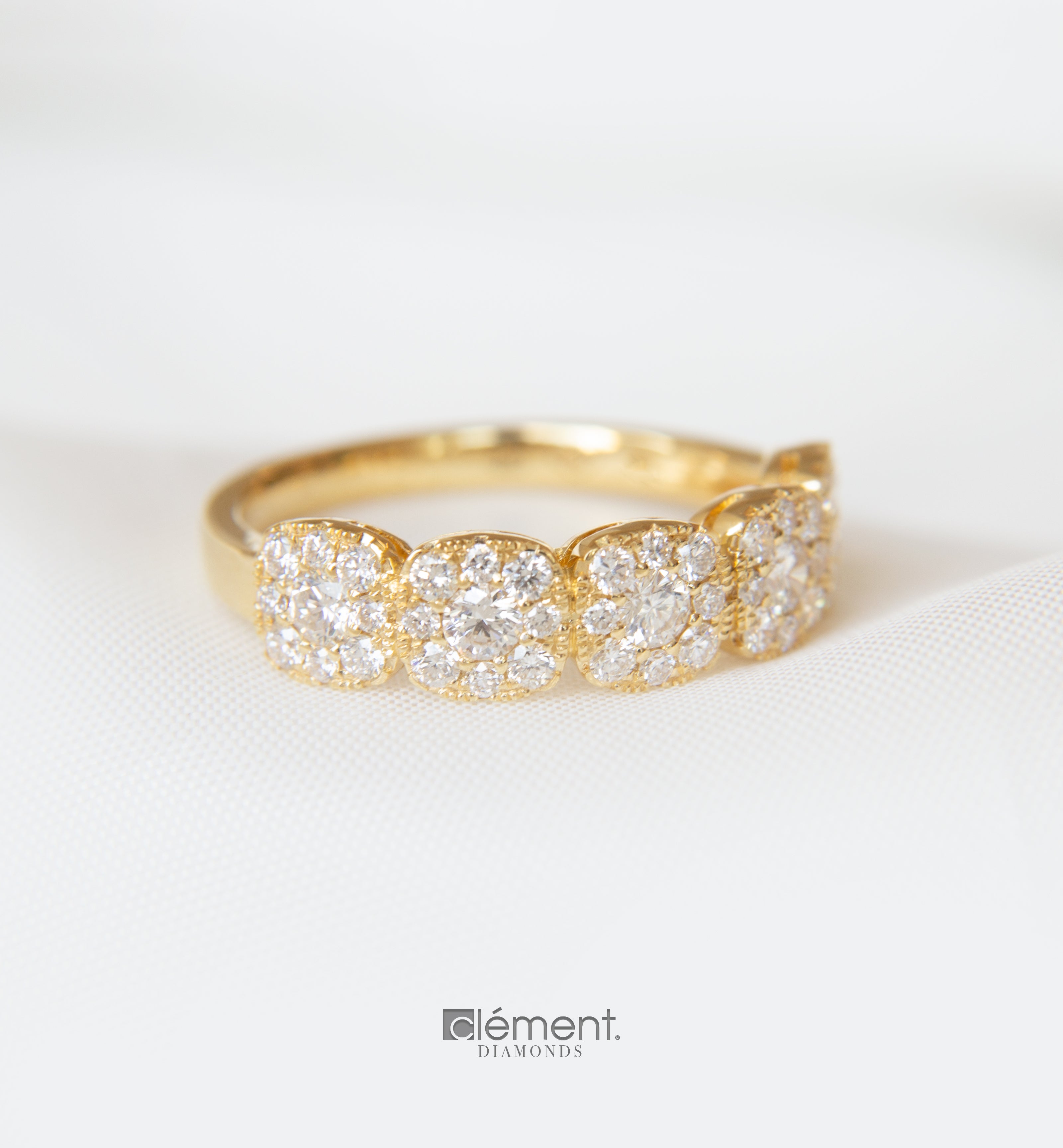 18ct Yellow Gold Natural Diamond Ring