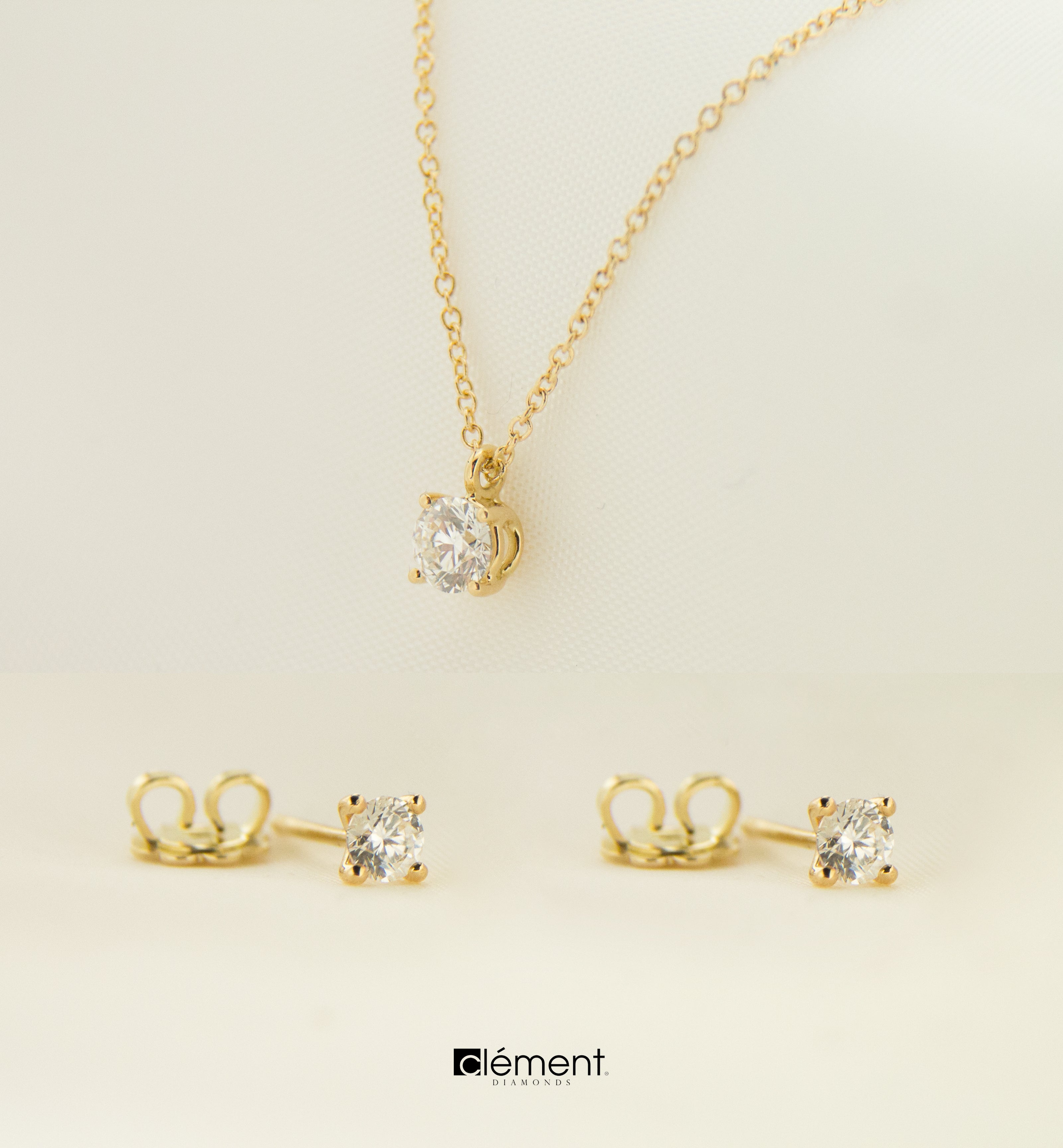 18ct Yellow Gold Natural Diamond Earrings