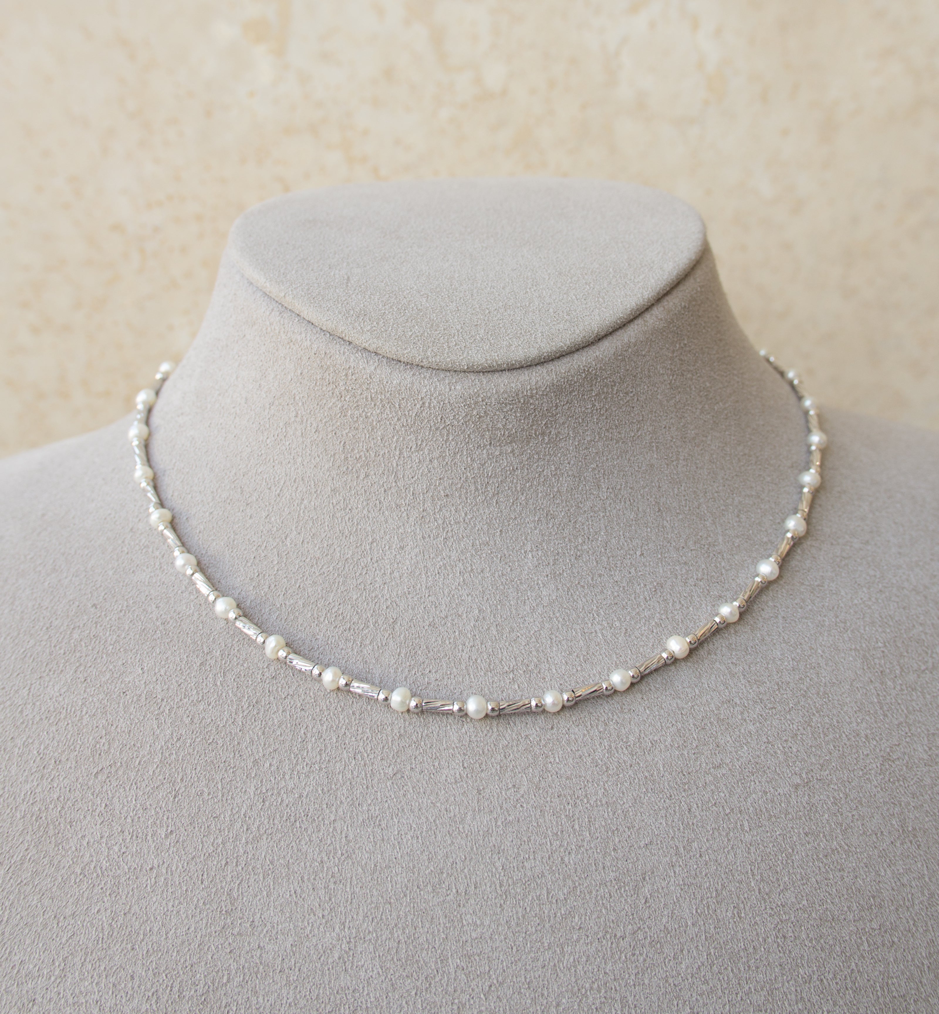 Silver 925 Necklace with Cultured Pearls