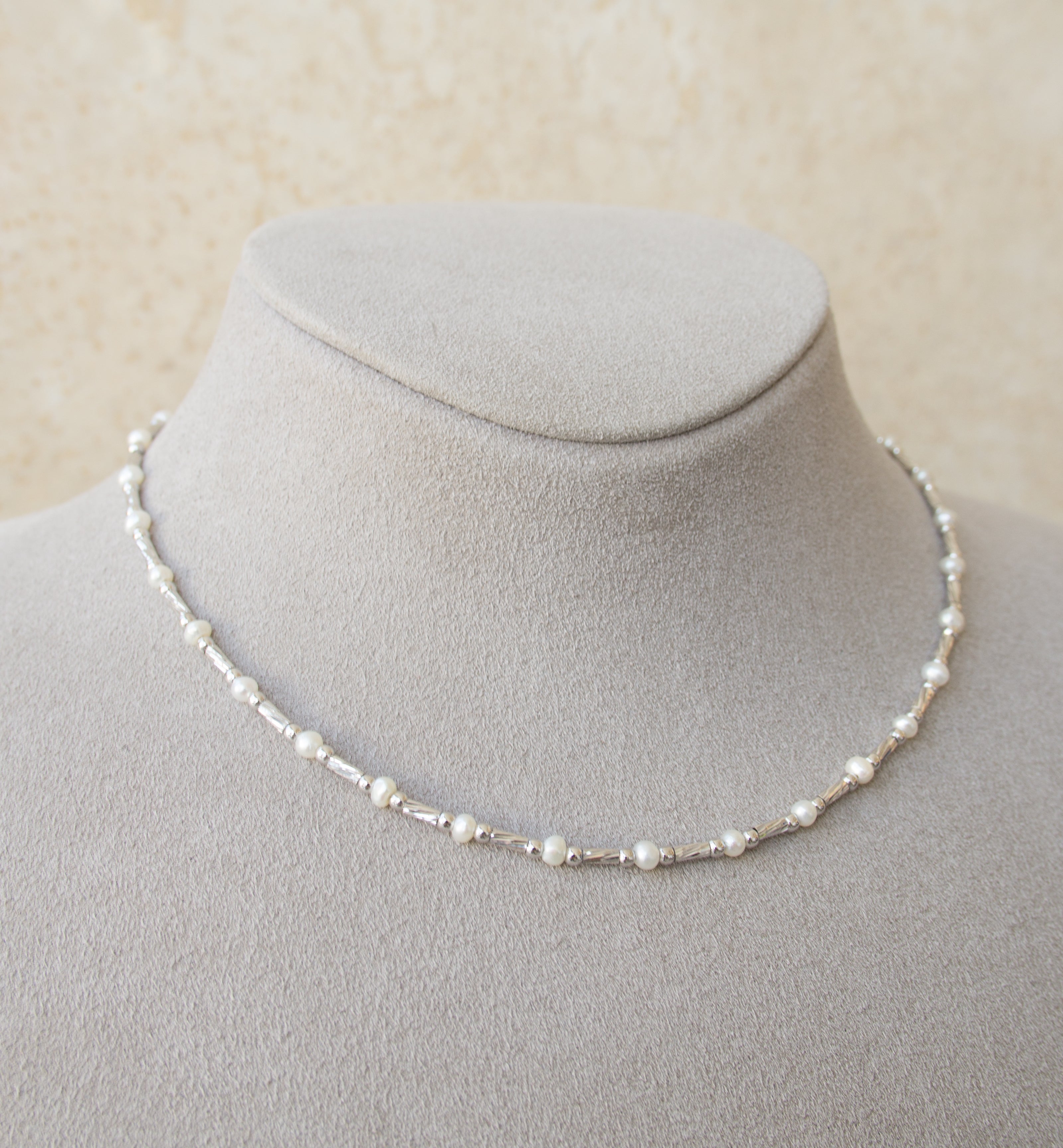 Silver 925 Necklace with Cultured Pearls