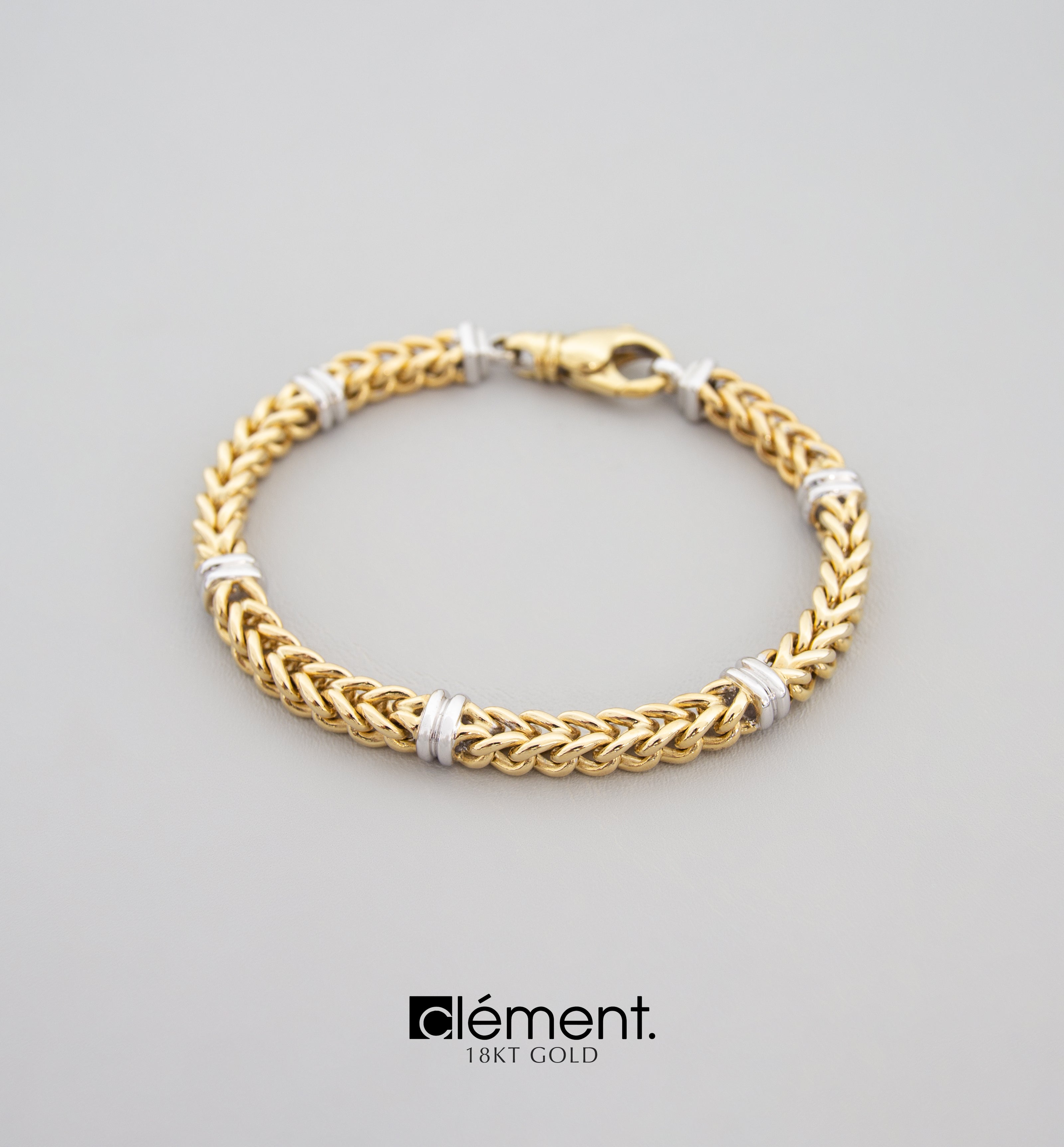 18ct Gold Two-Tone Design Bracelet