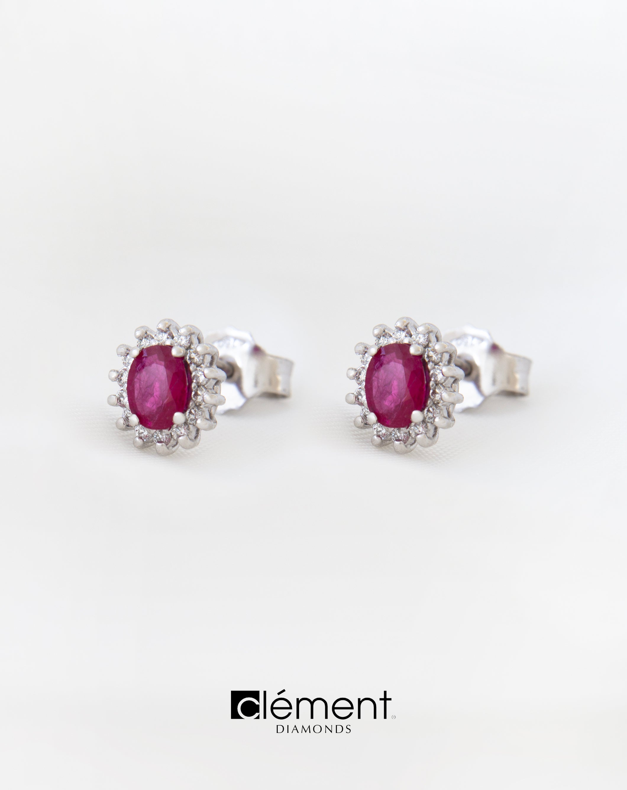 18ct White Gold Diamond and Ruby